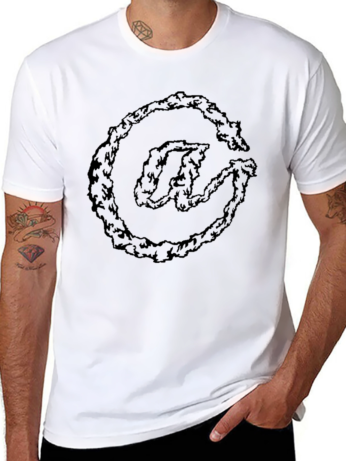 Smoky At Symbol Graphic Tee - Cool Unique Design