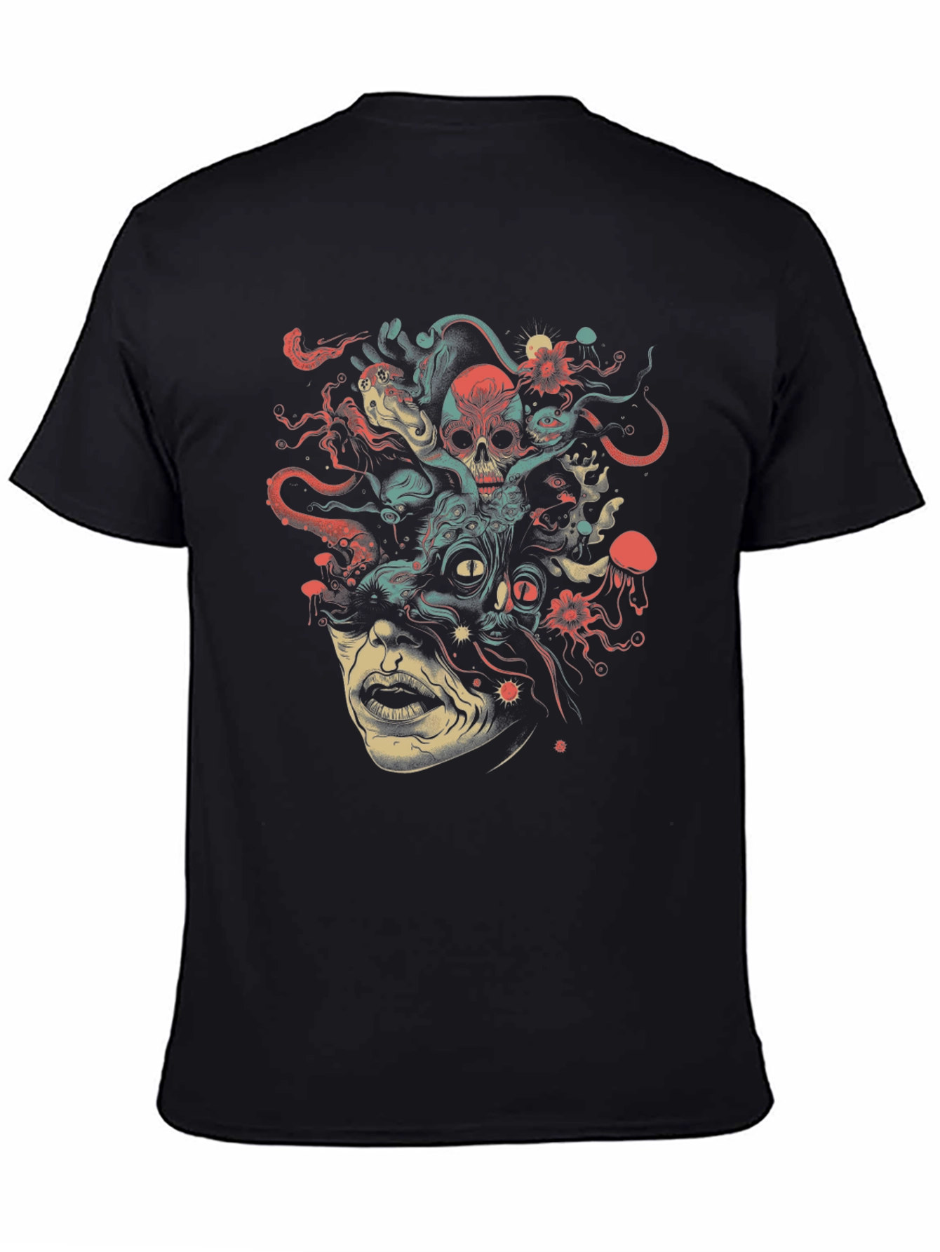 Medusa Graphic Print Tee - Unique Art Shirt