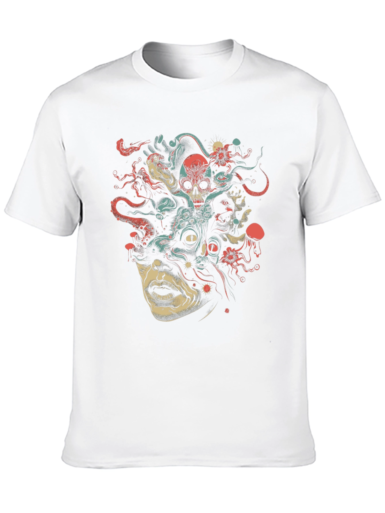 Medusa Graphic Print Tee - Unique Art Shirt