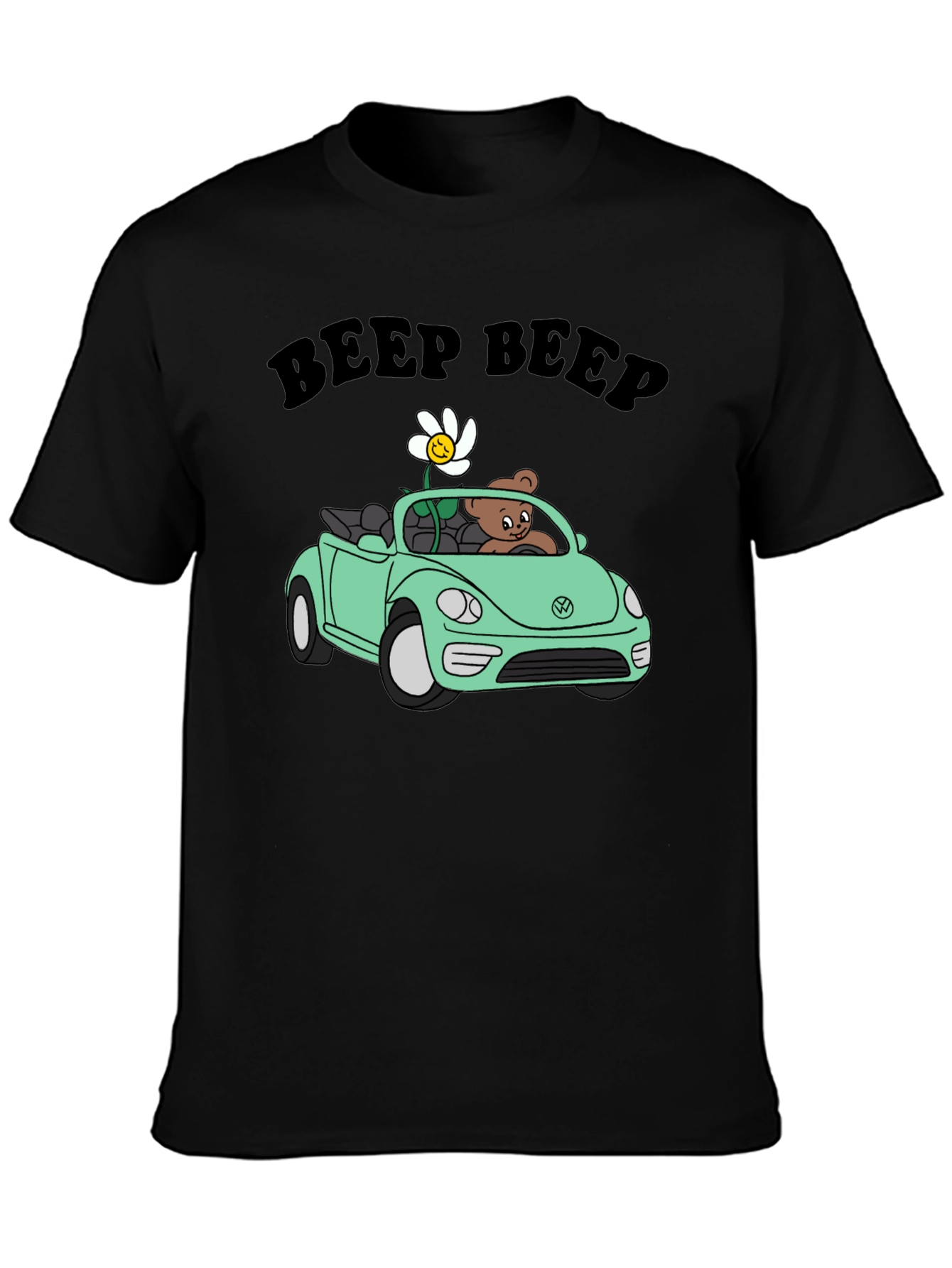 Beep Beep Bear Car Graphic T-Shirt