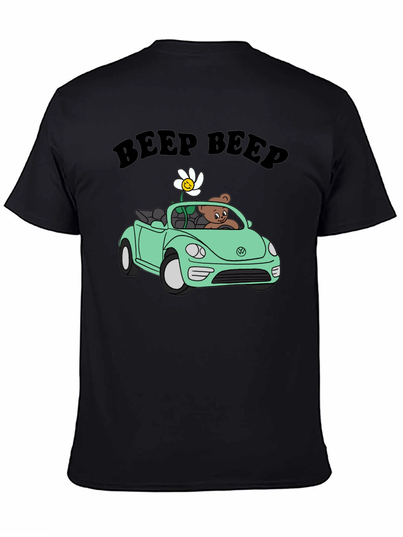Beep Beep Bear Car Graphic T-Shirt