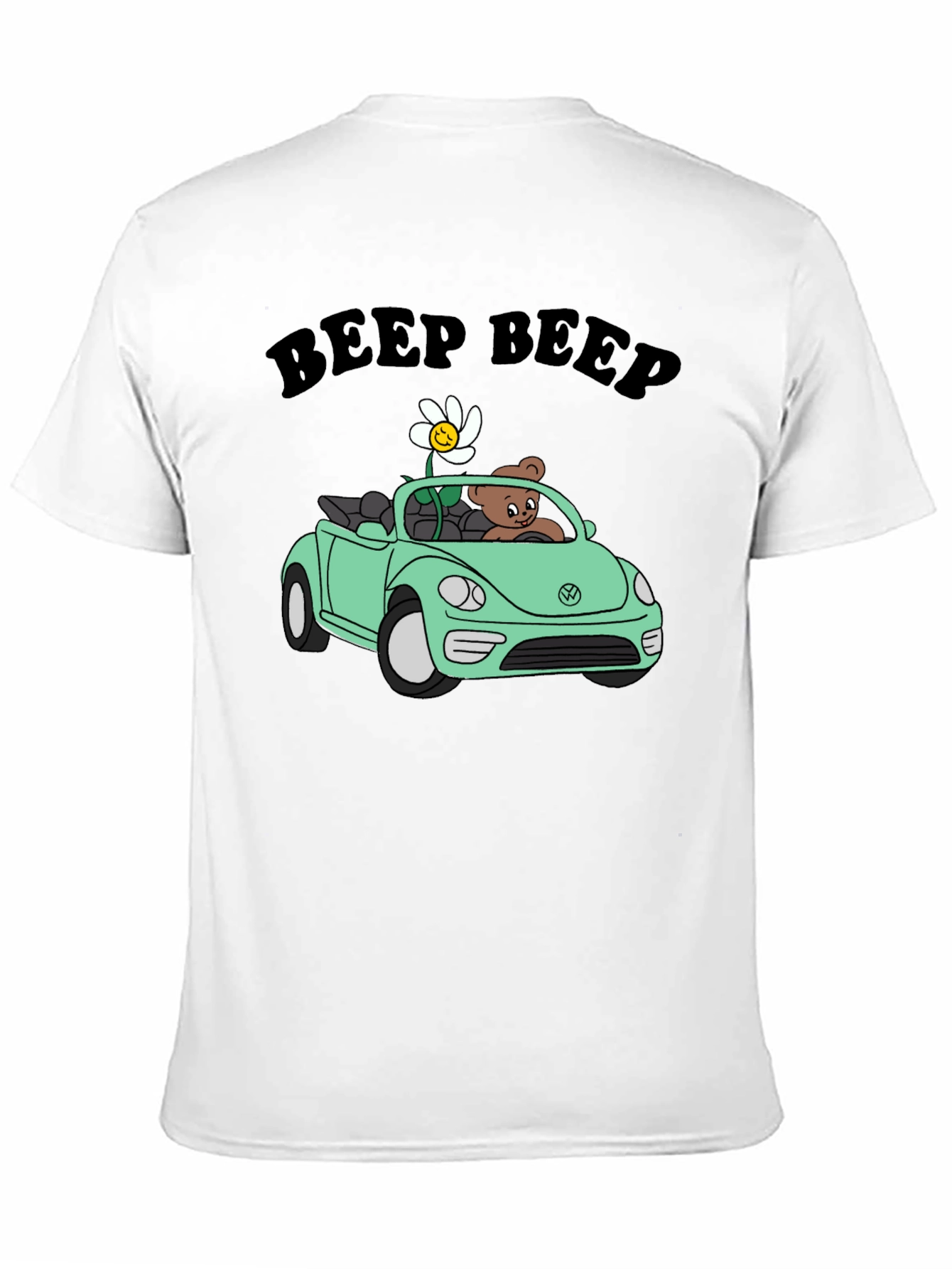 Beep Beep Bear Car Graphic T-Shirt