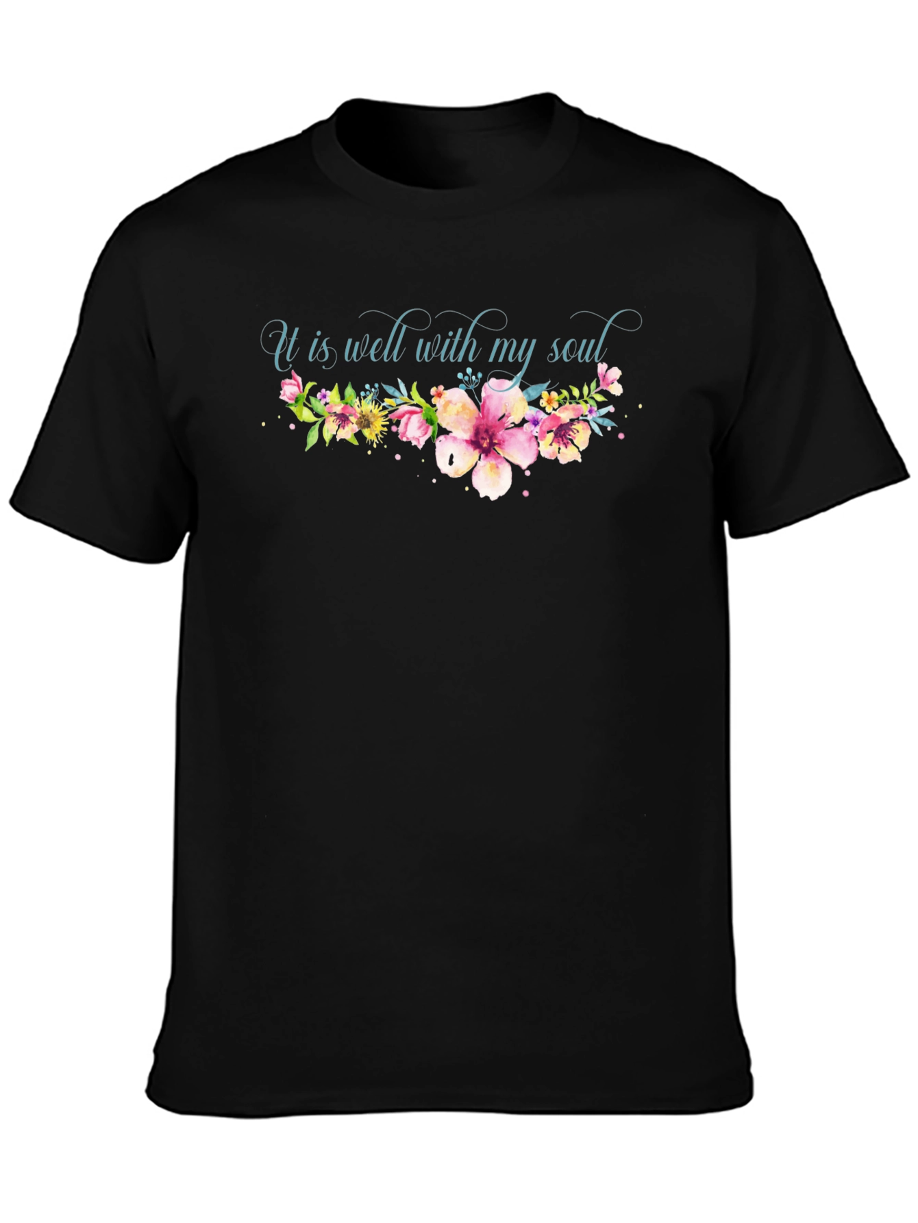 It Is Well With My Soul Floral Tee
