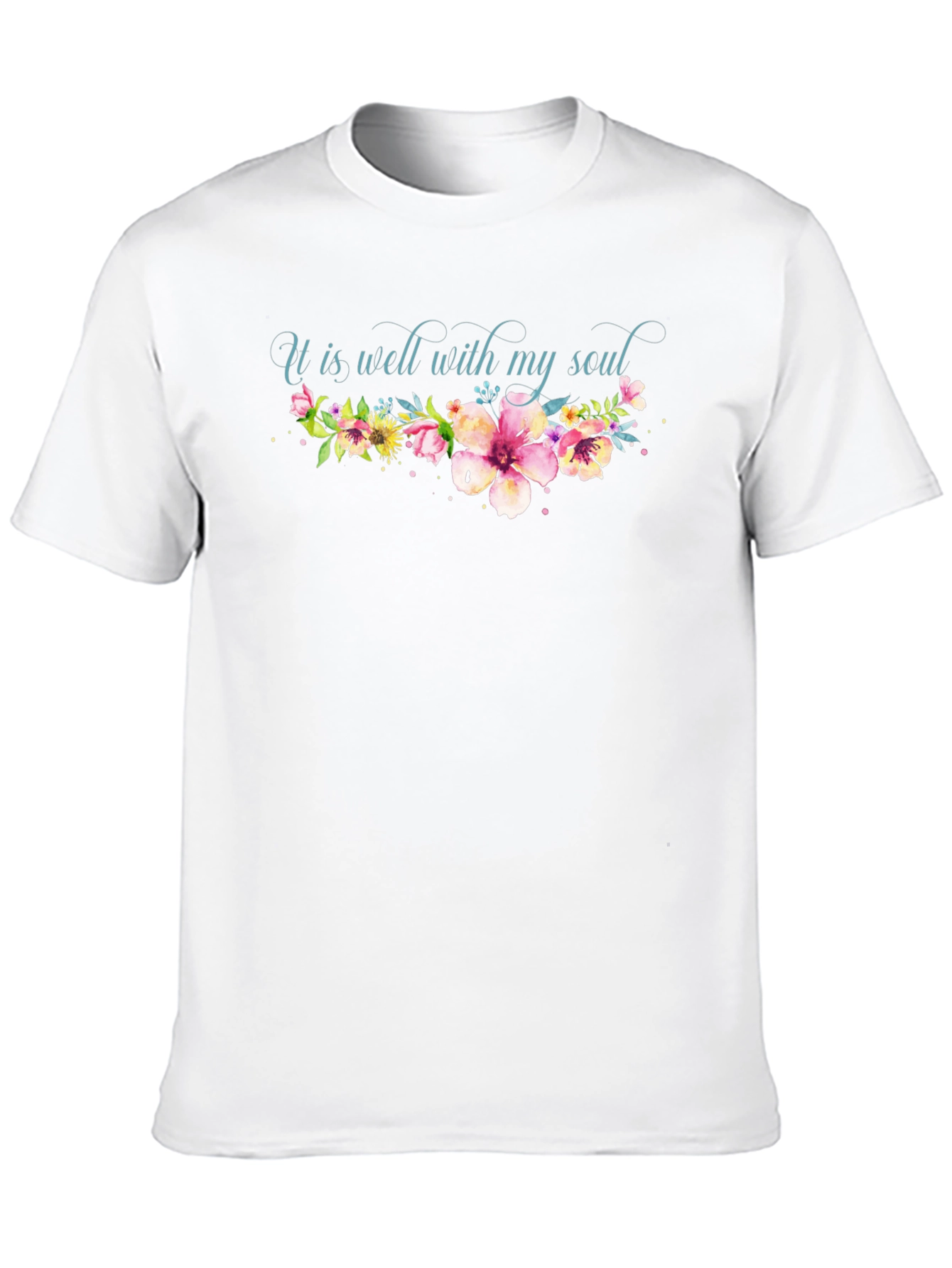 It Is Well With My Soul Floral Tee