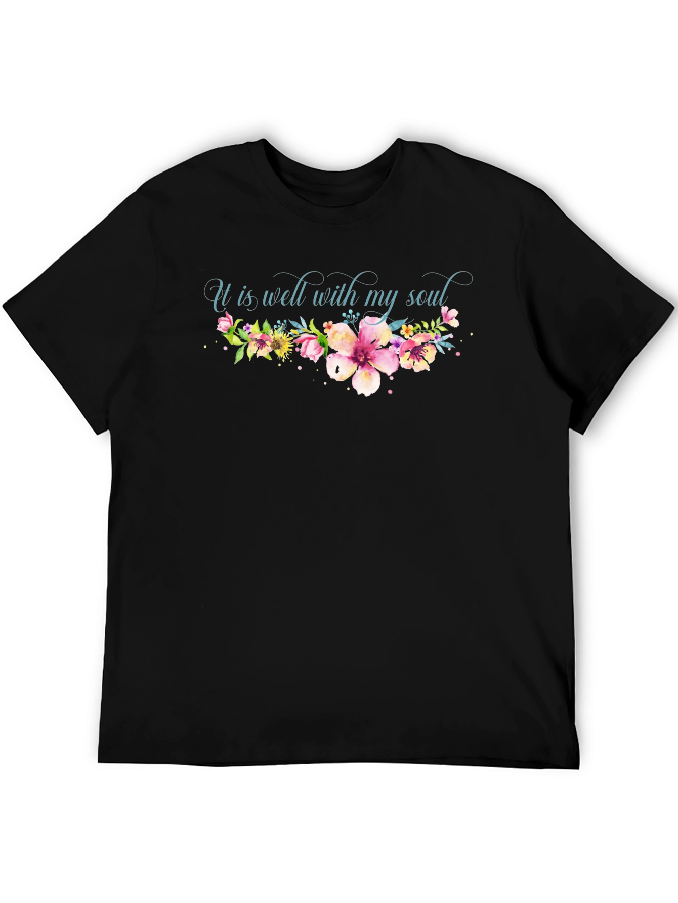 It Is Well With My Soul Floral Tee