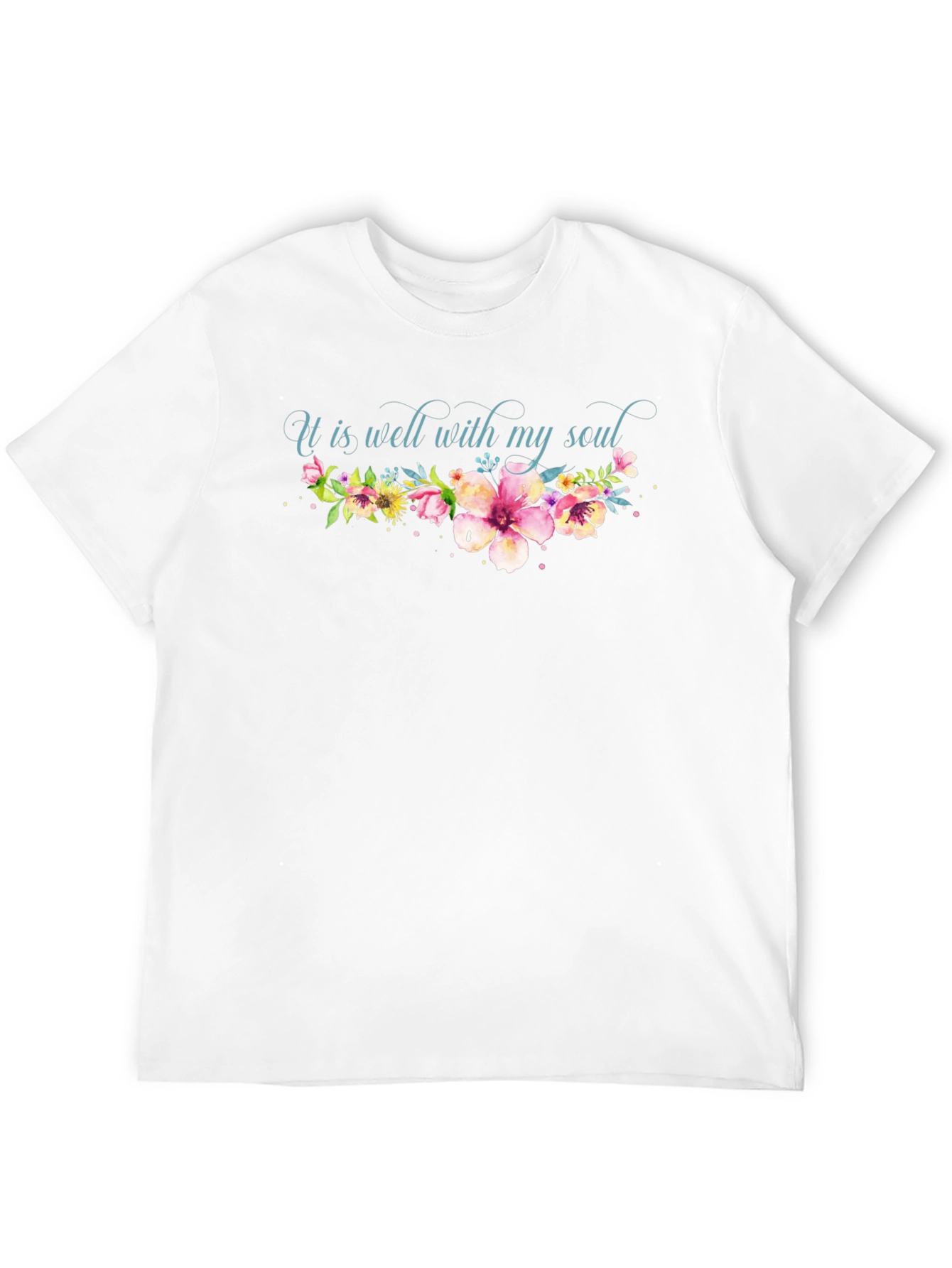 It Is Well With My Soul Floral Tee