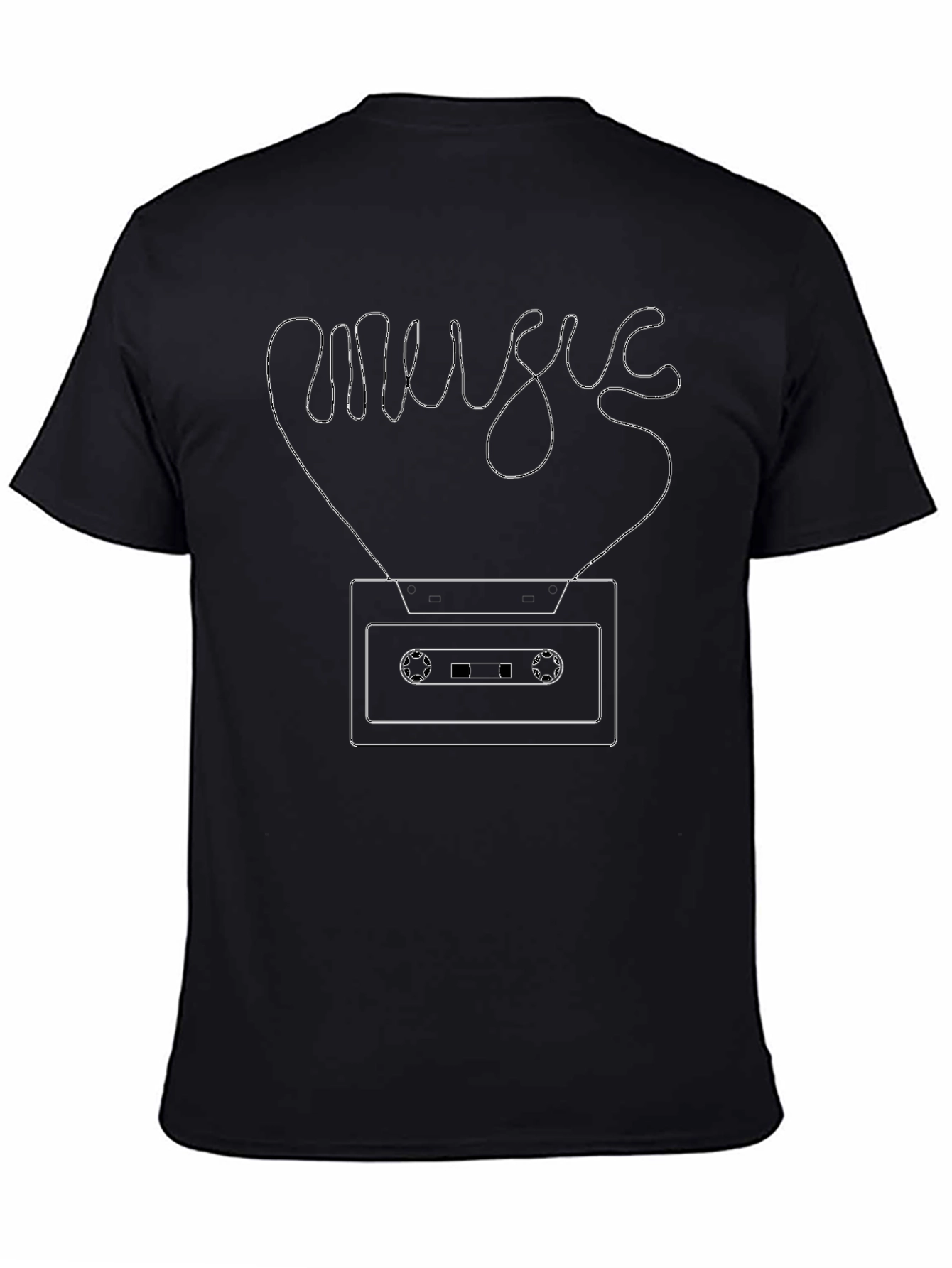 Music Cassette Tape Graphic Tee - Retro Style