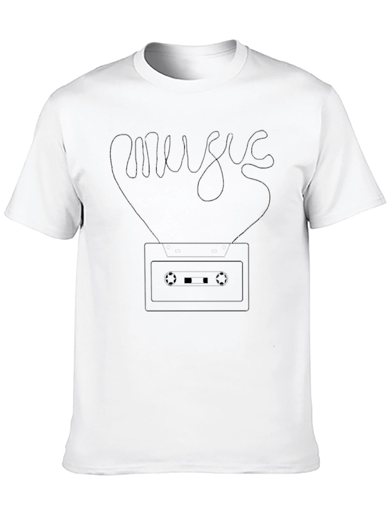 Music Cassette Tape Graphic Tee - Retro Style