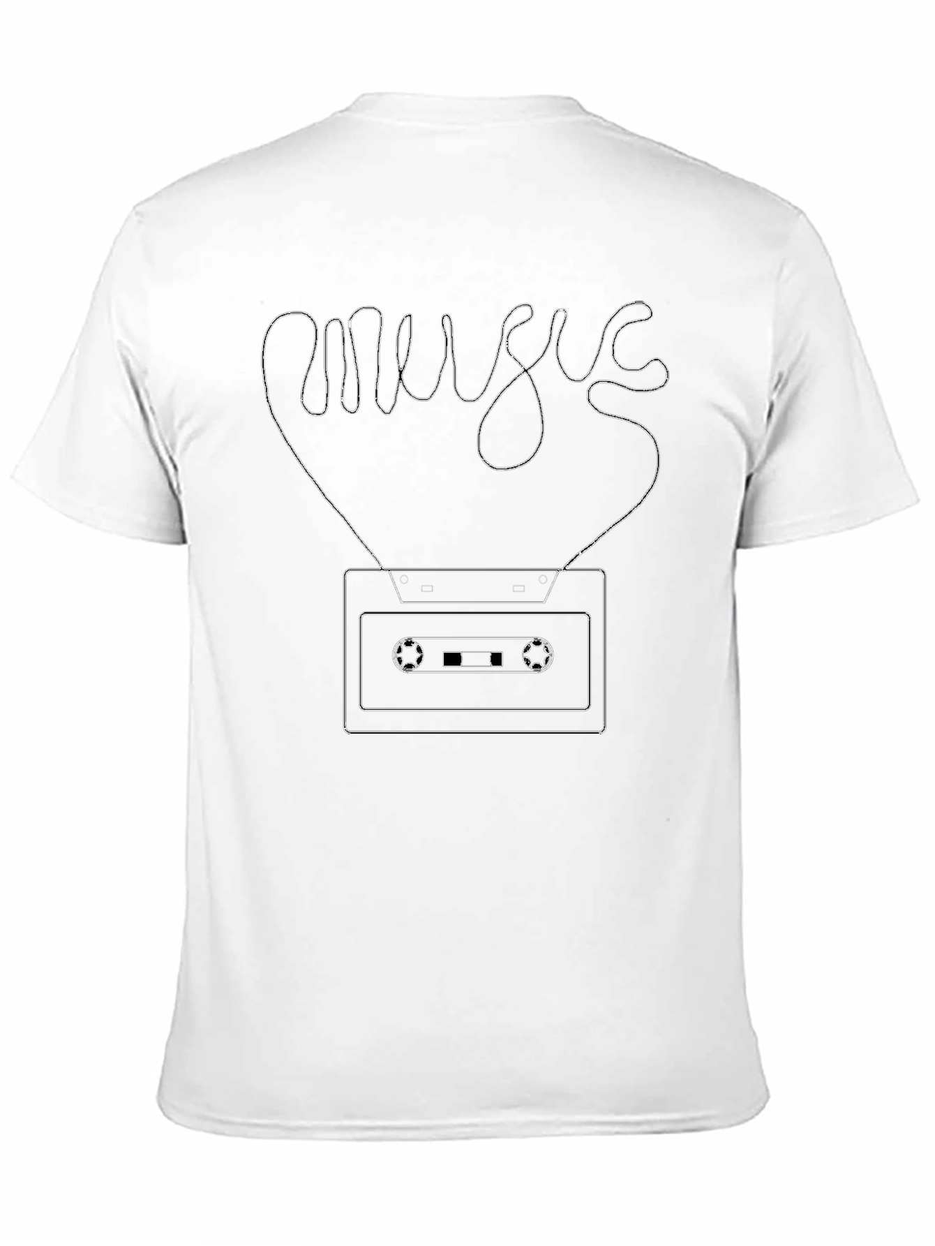 Music Cassette Tape Graphic Tee - Retro Style