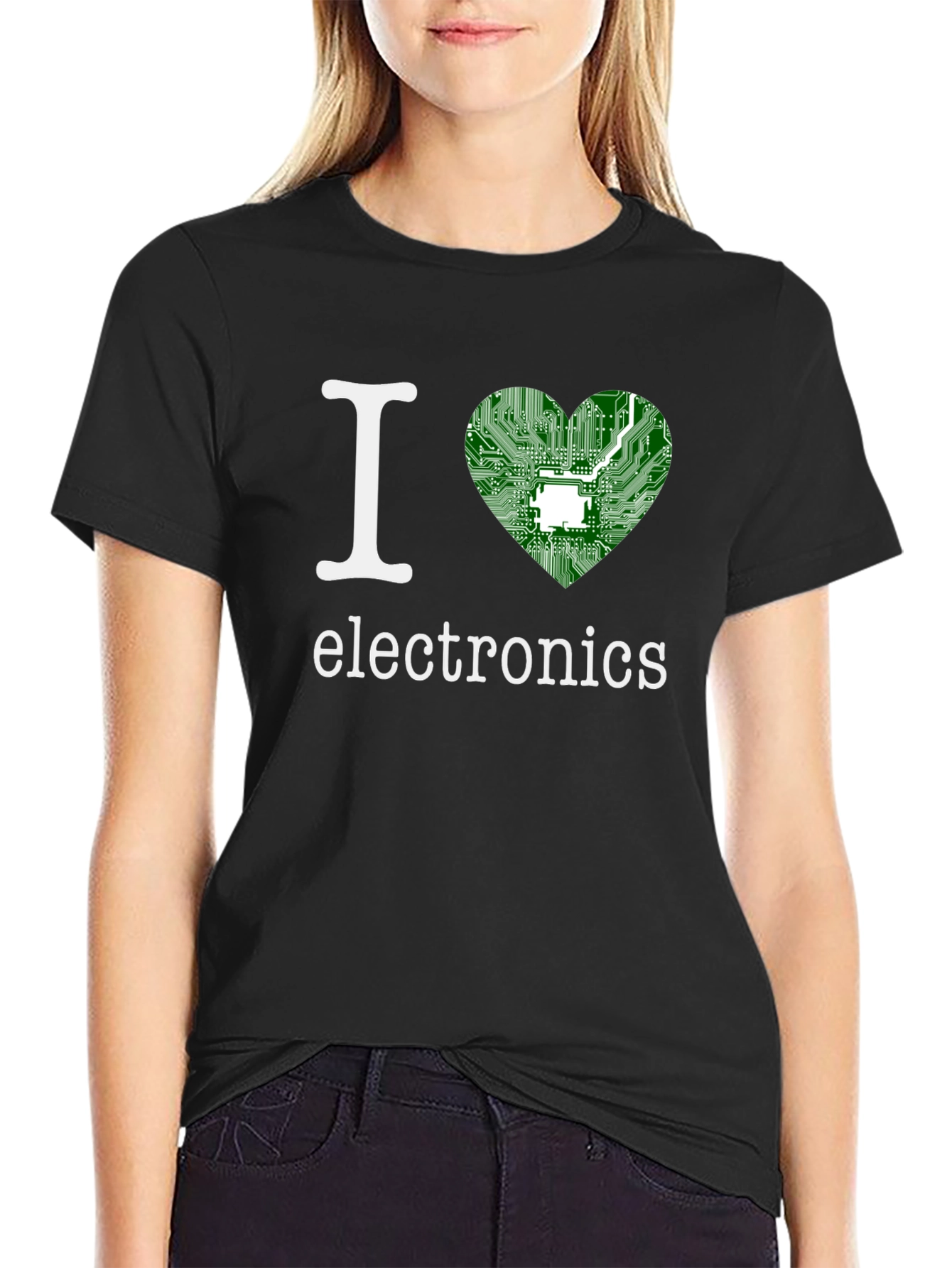 I Heart Electronics T-Shirt - Circuit Board Love