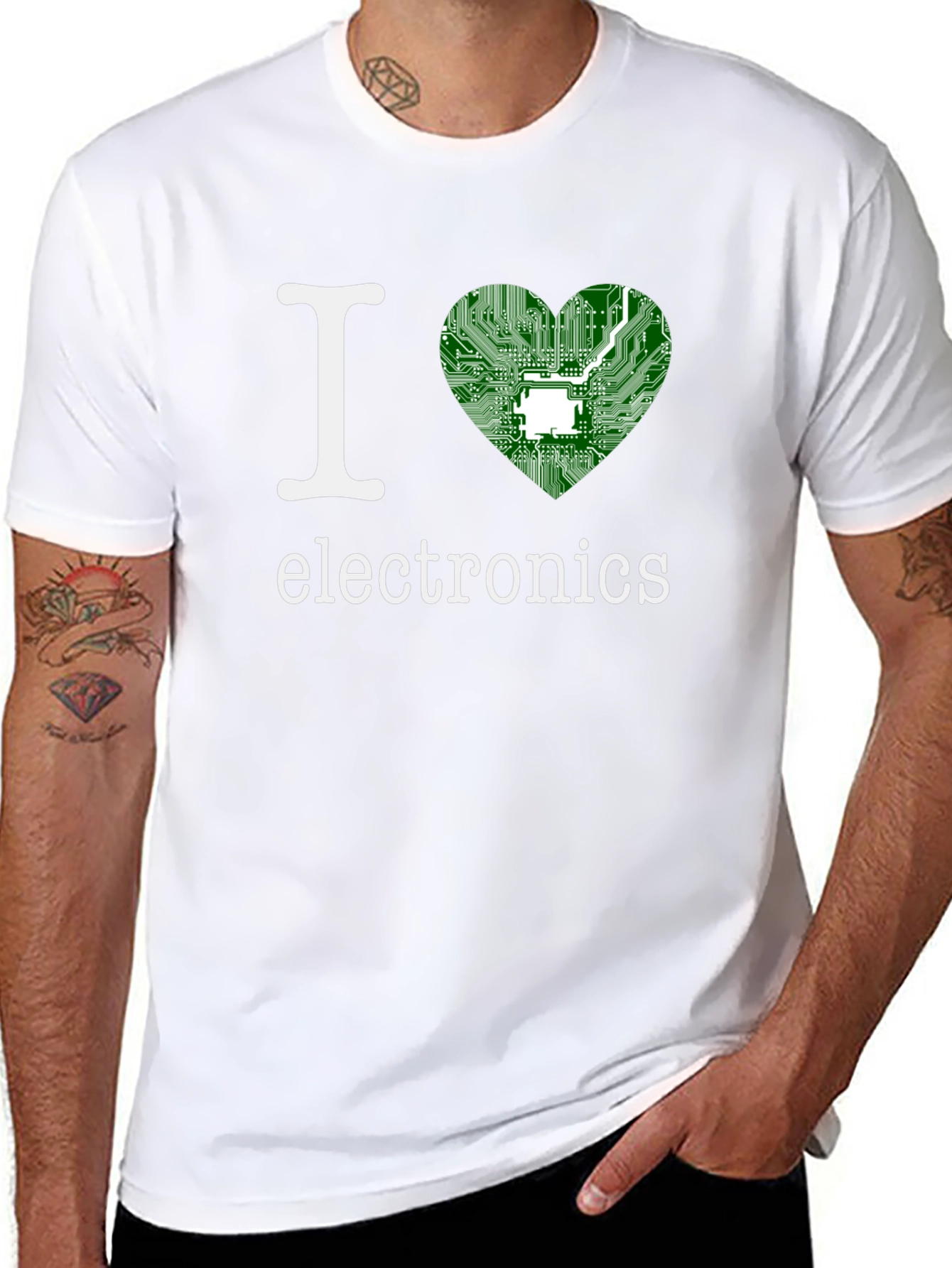 I Heart Electronics T-Shirt - Circuit Board Love