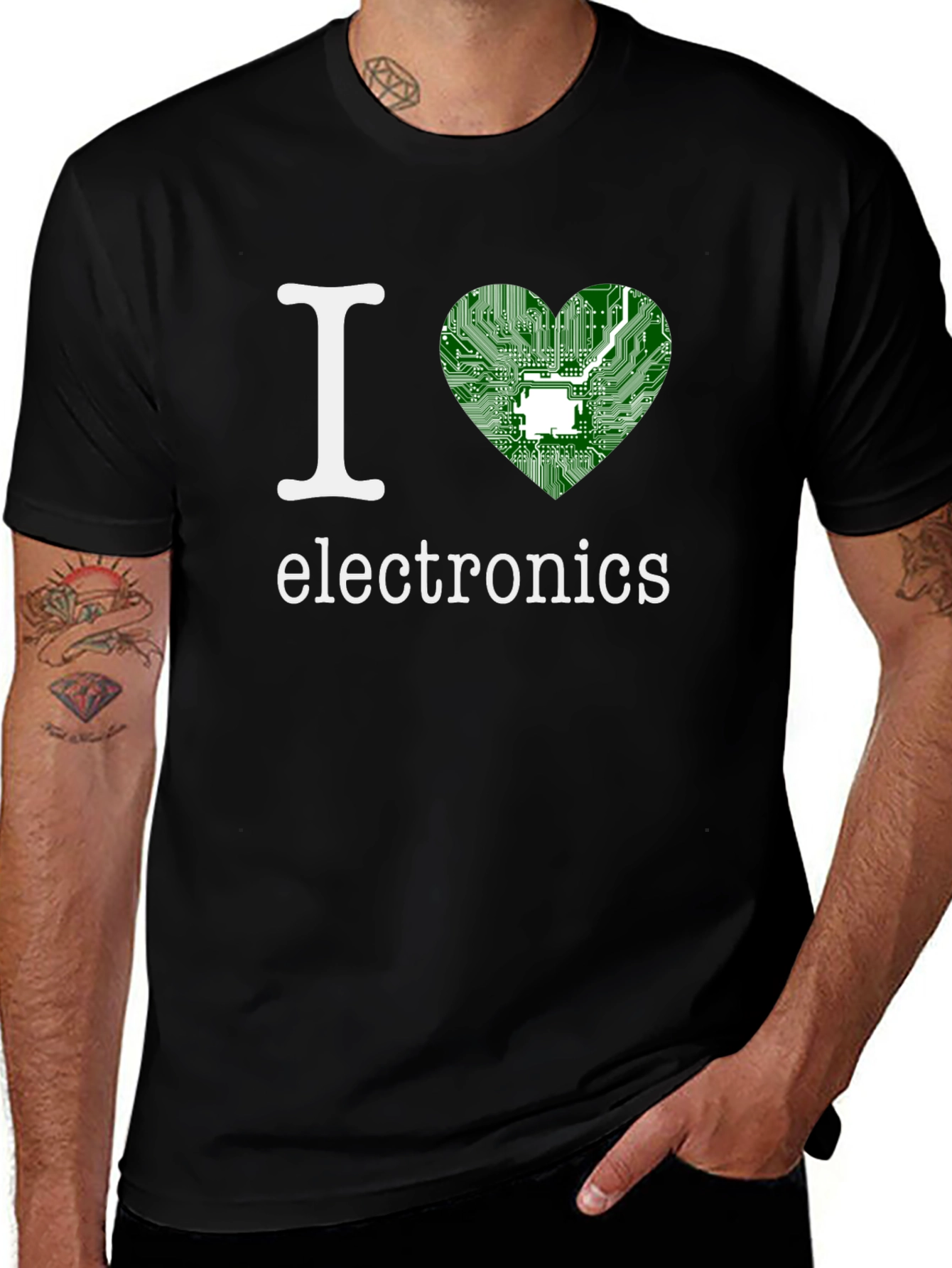 I Heart Electronics T-Shirt - Circuit Board Love