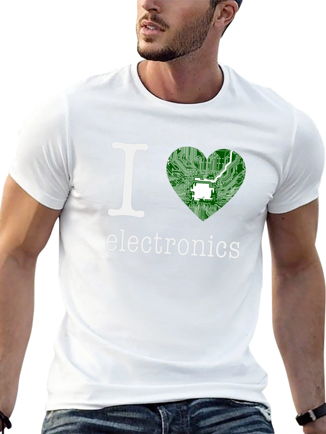I Heart Electronics T-Shirt - Circuit Board Love