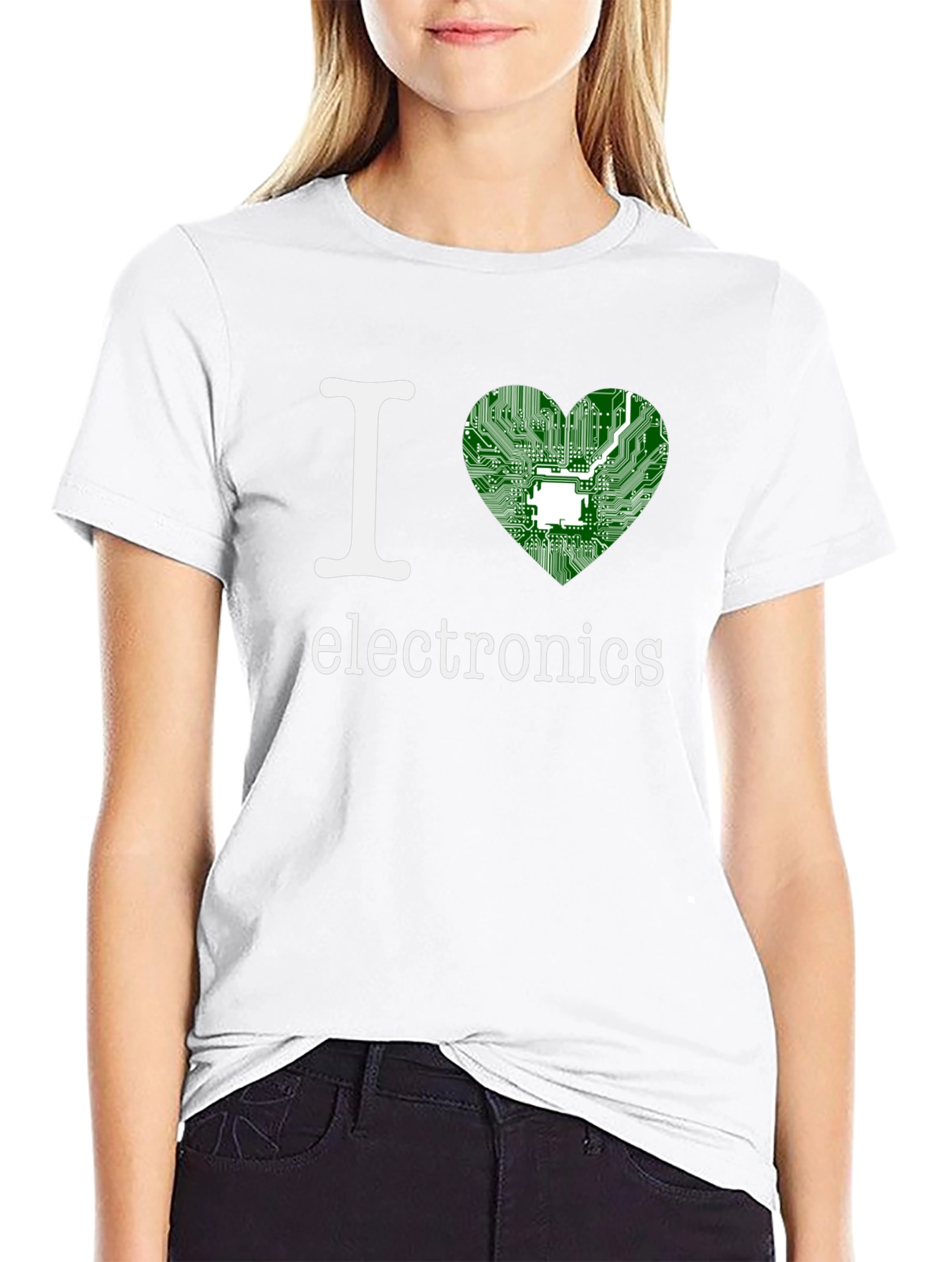 I Heart Electronics T-Shirt - Circuit Board Love