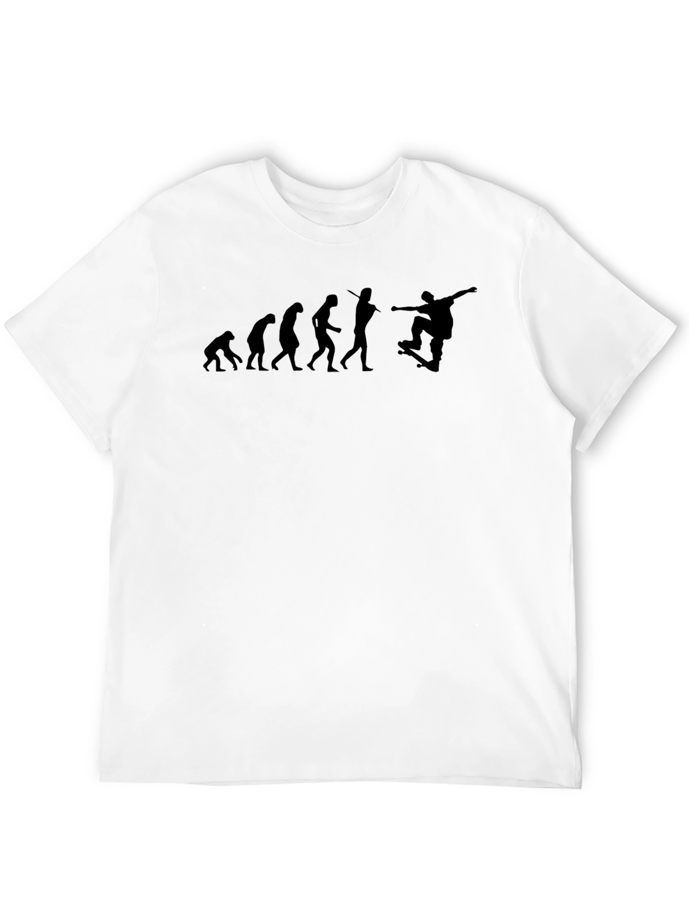 Skateboard Evolution T-Shirt - Black