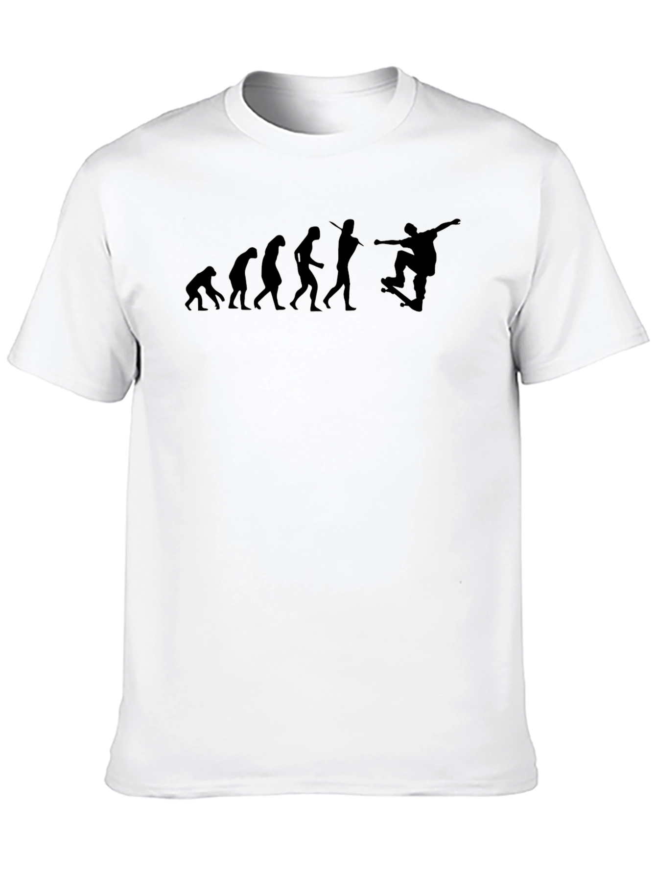 Skateboard Evolution T-Shirt - Black