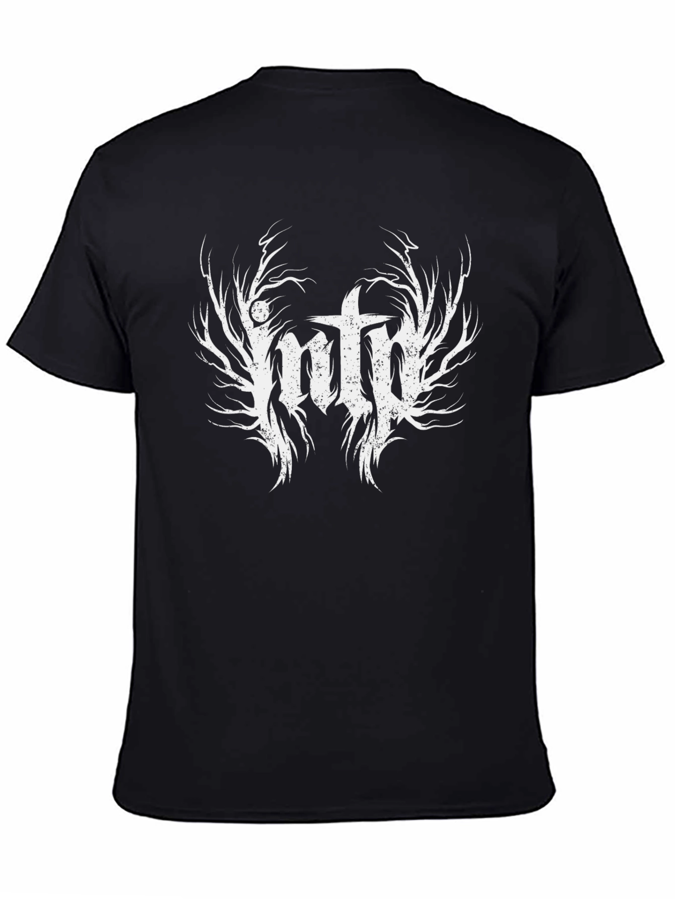Black Graphic T-Shirt - Dark Metal Inspired Design