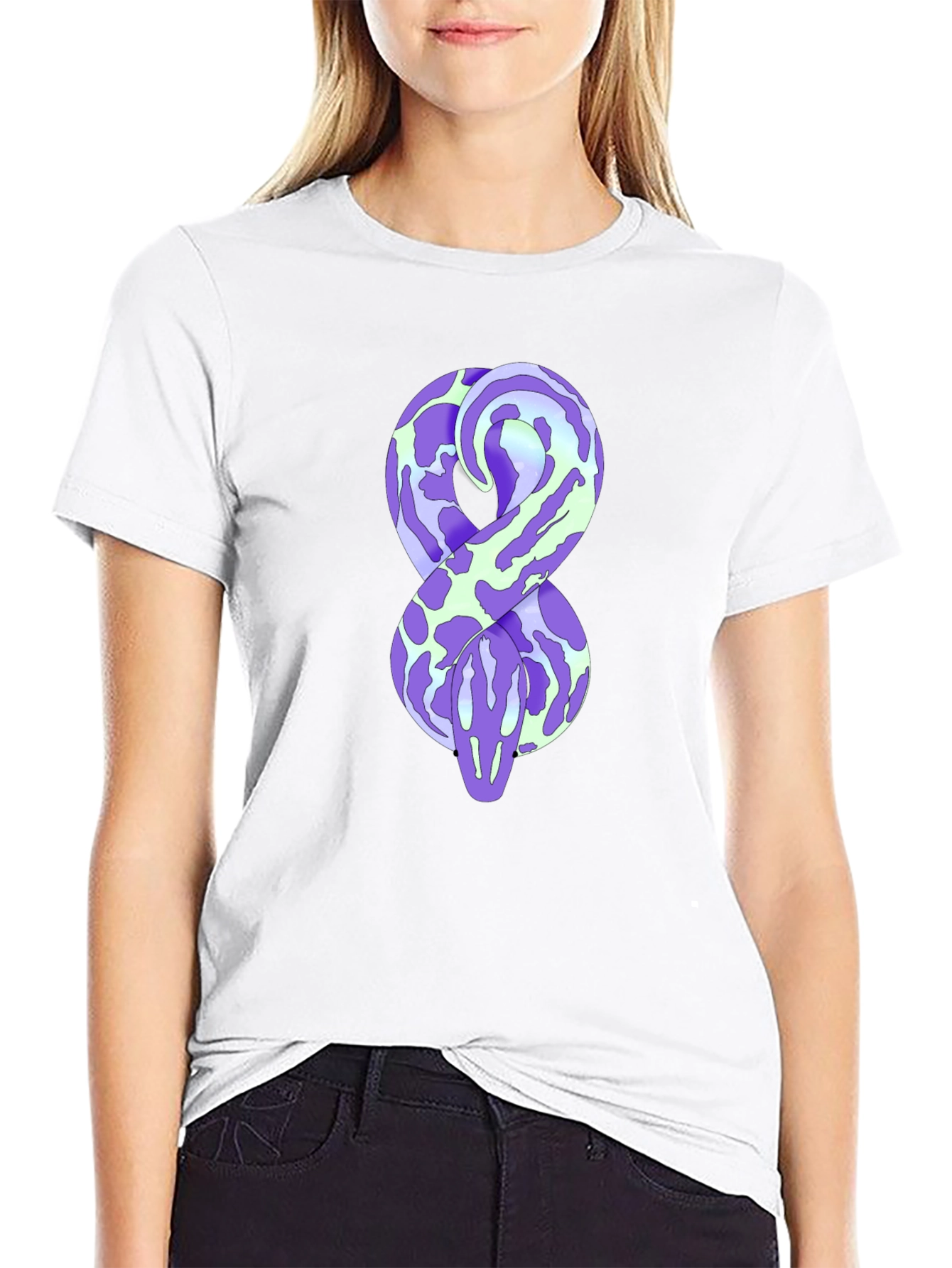 Snake Graphic Tee - Black Cotton Comfort