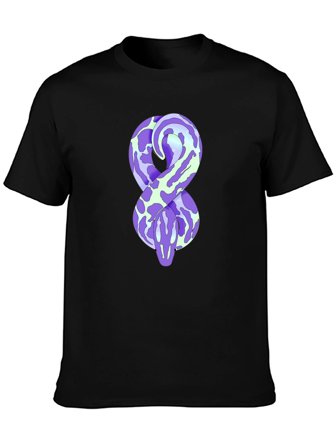 Snake Graphic Tee - Black Cotton Comfort