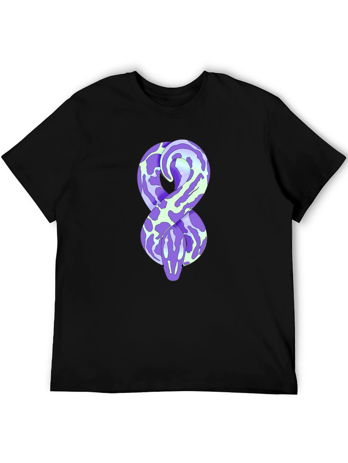Snake Graphic Tee - Black Cotton Comfort