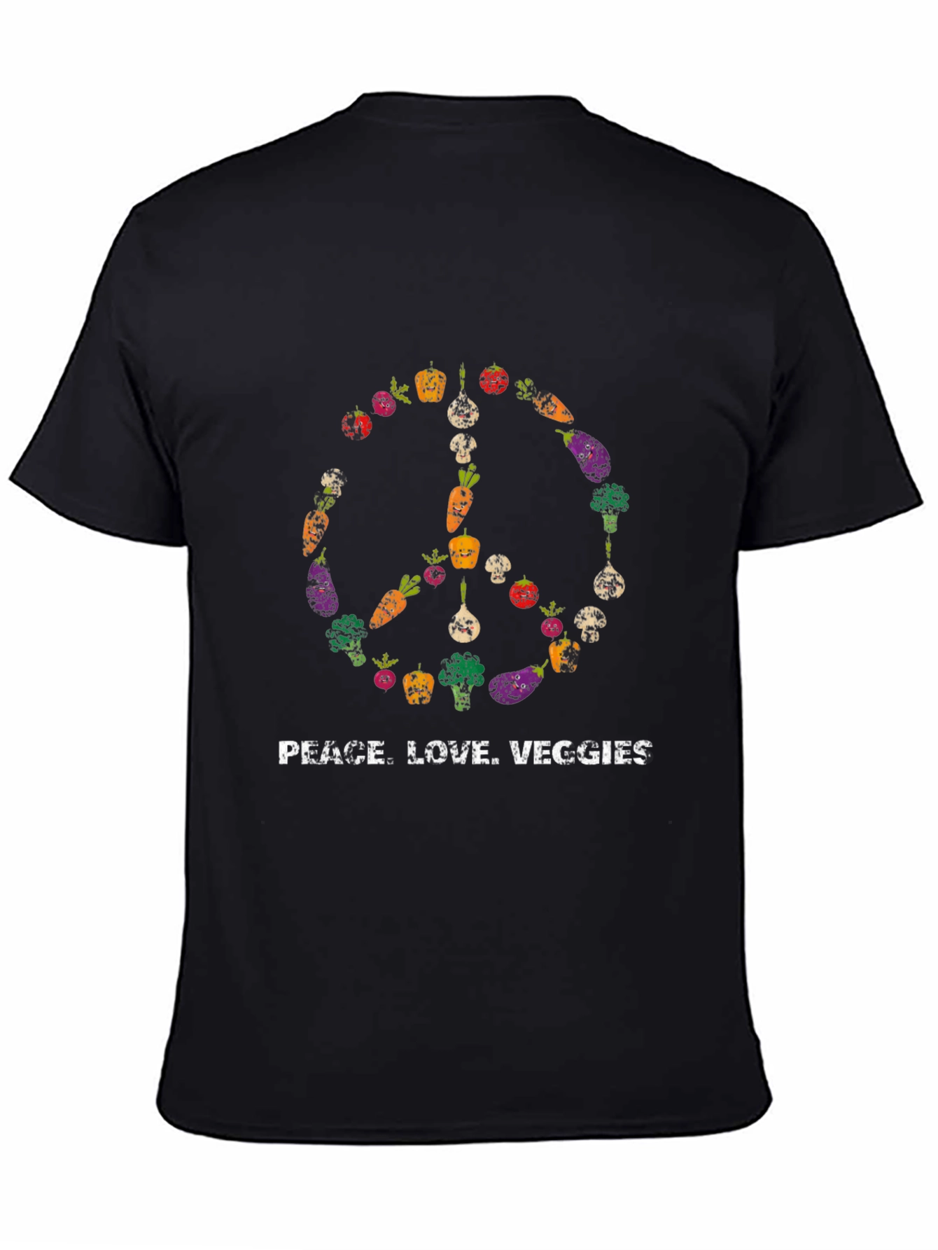 Peace Love Veggies T-Shirt - Vegan Vegetarian Tee