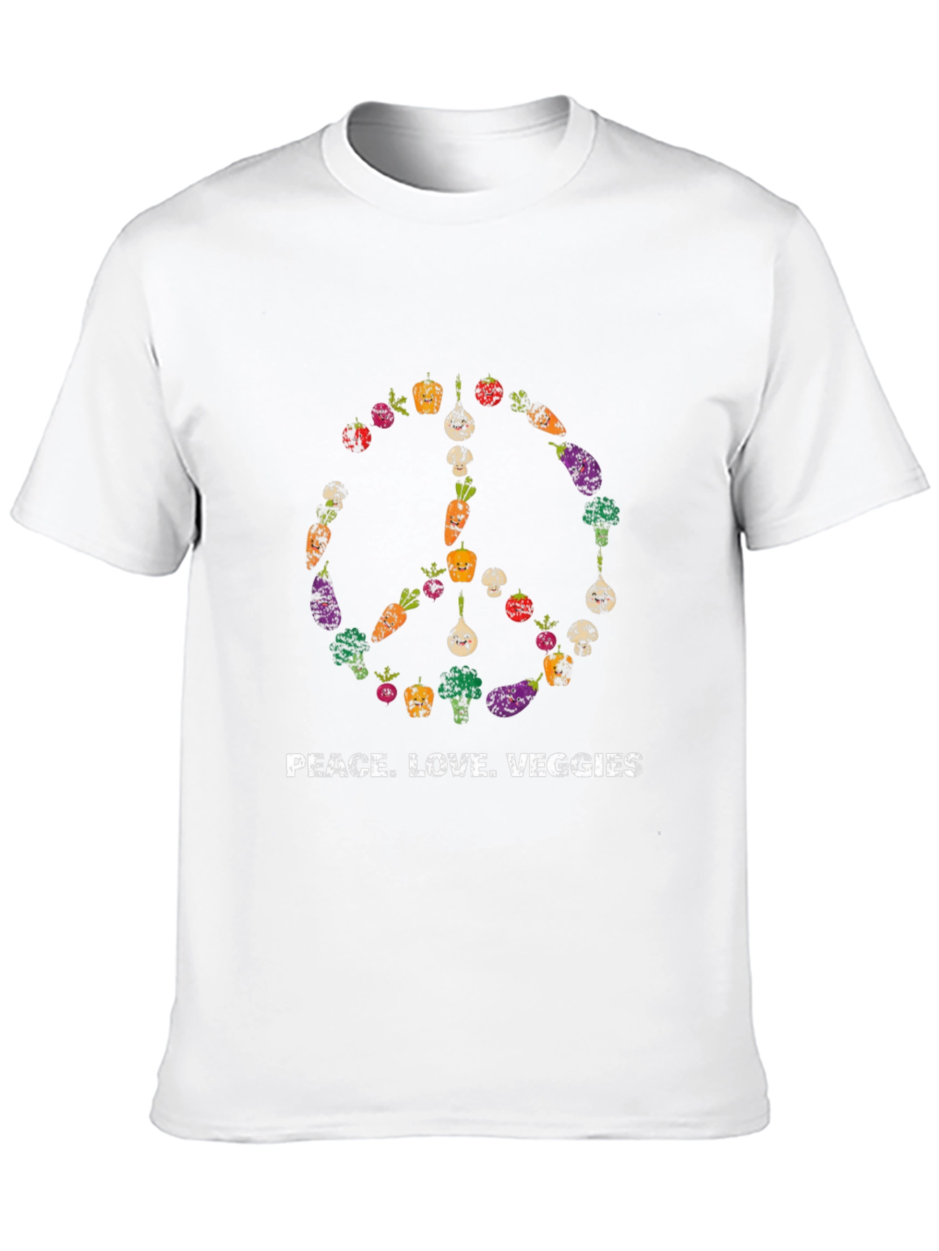Peace Love Veggies T-Shirt - Vegan Vegetarian Tee