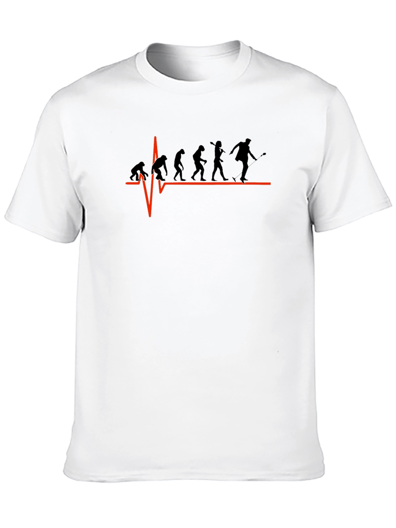 Evolution Heartbeat T-Shirt - Black Cotton Tee
