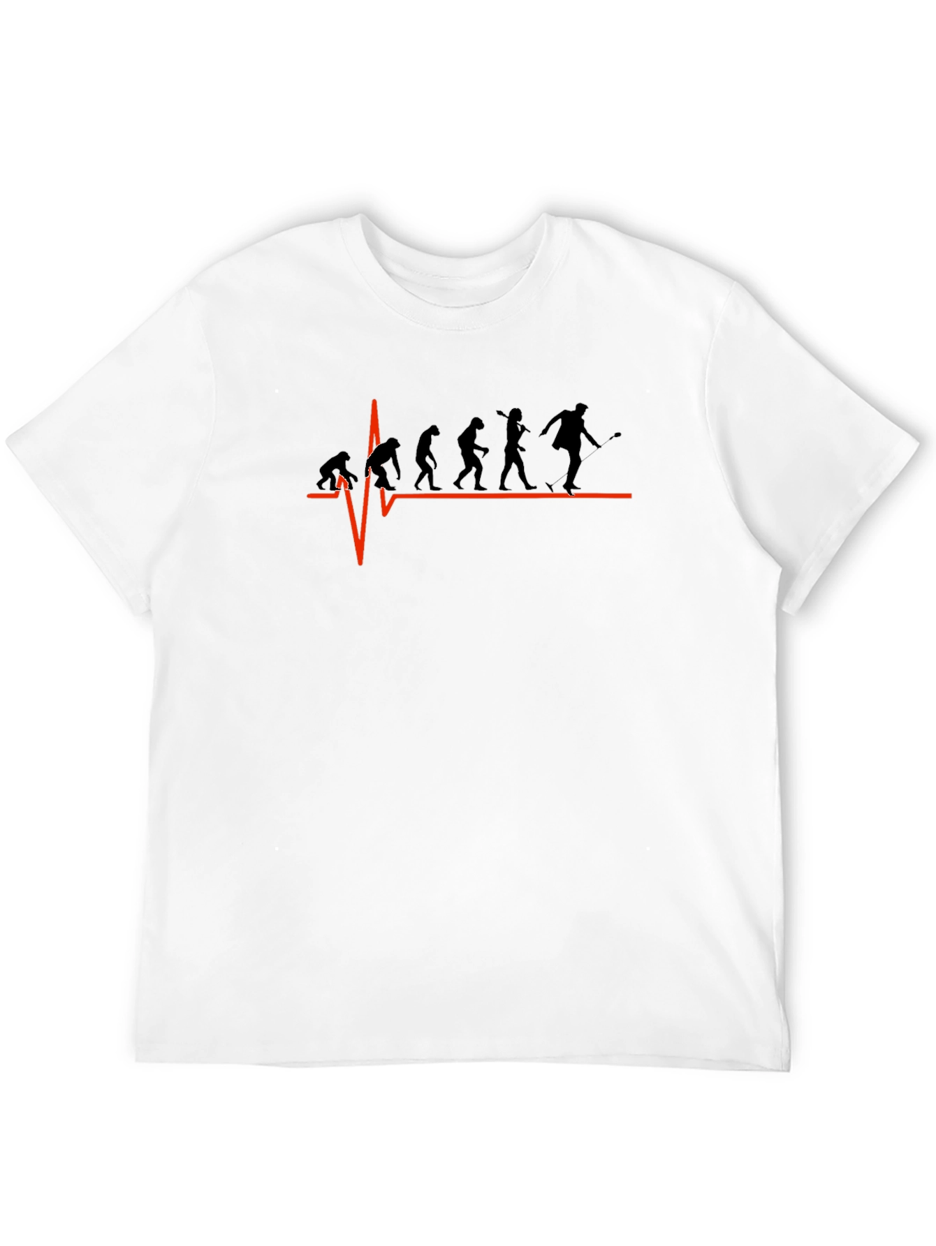 Evolution Heartbeat T-Shirt - Black Cotton Tee