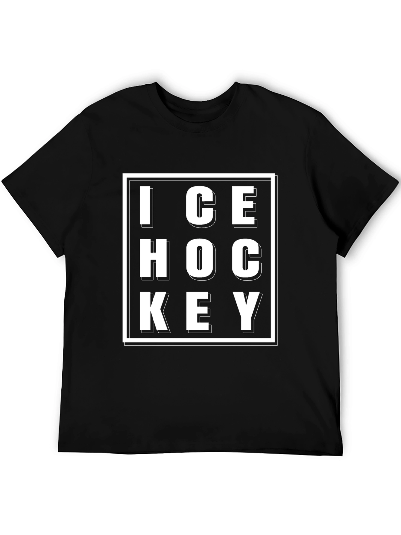 Ice Hockey Graphic Tee | Black T-Shirt