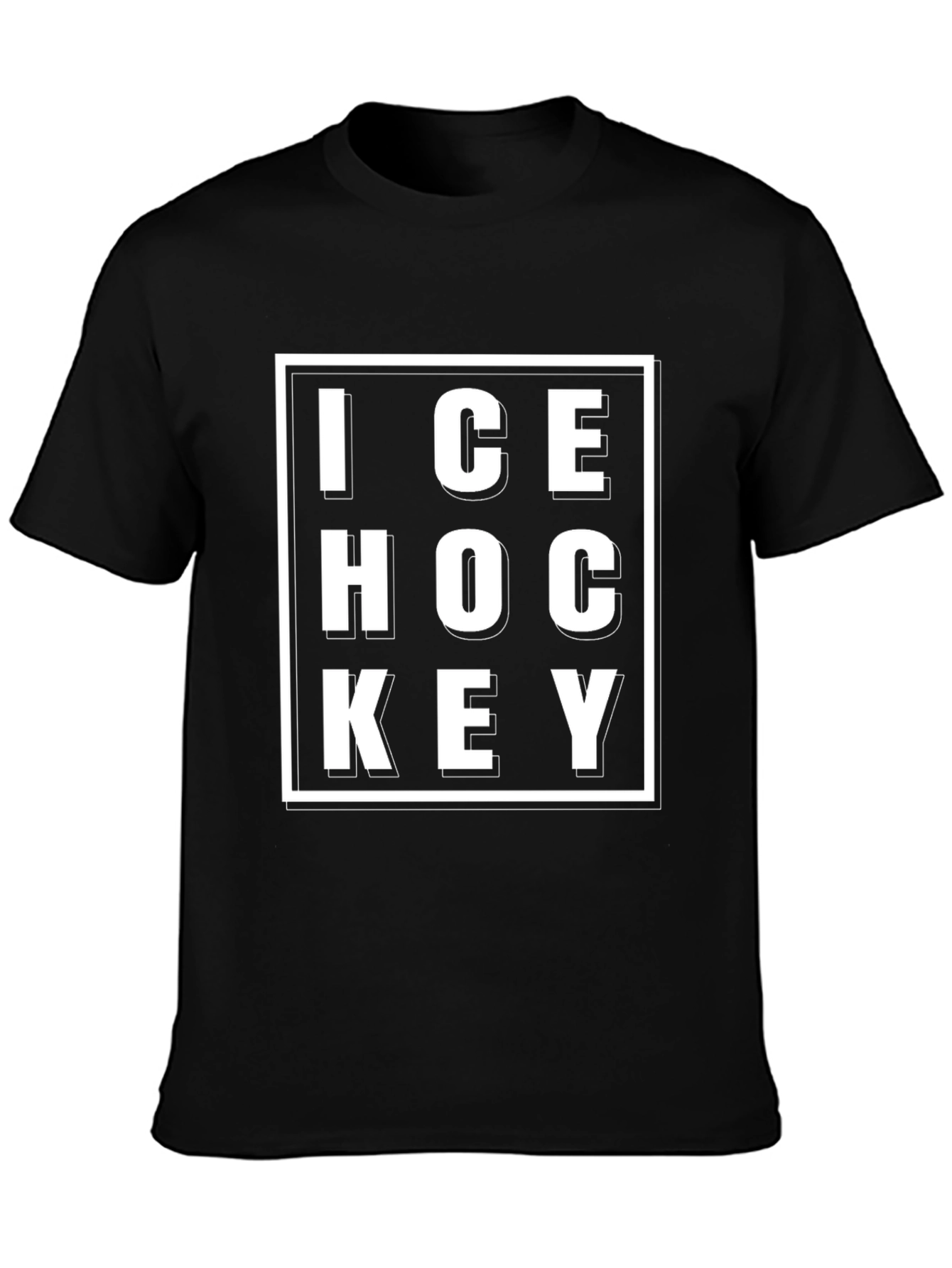 Ice Hockey Graphic Tee | Black T-Shirt