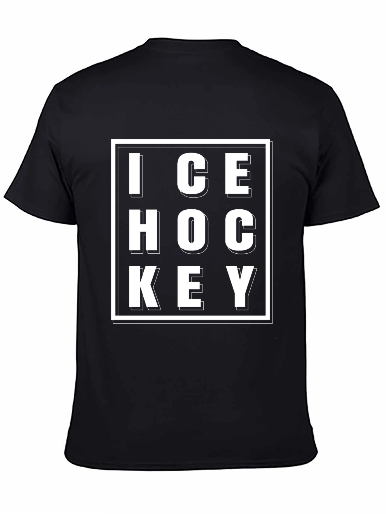 Ice Hockey Graphic Tee | Black T-Shirt