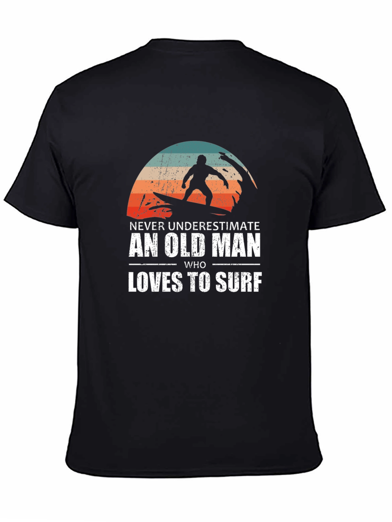 Old Man Surfer Graphic T-Shirt