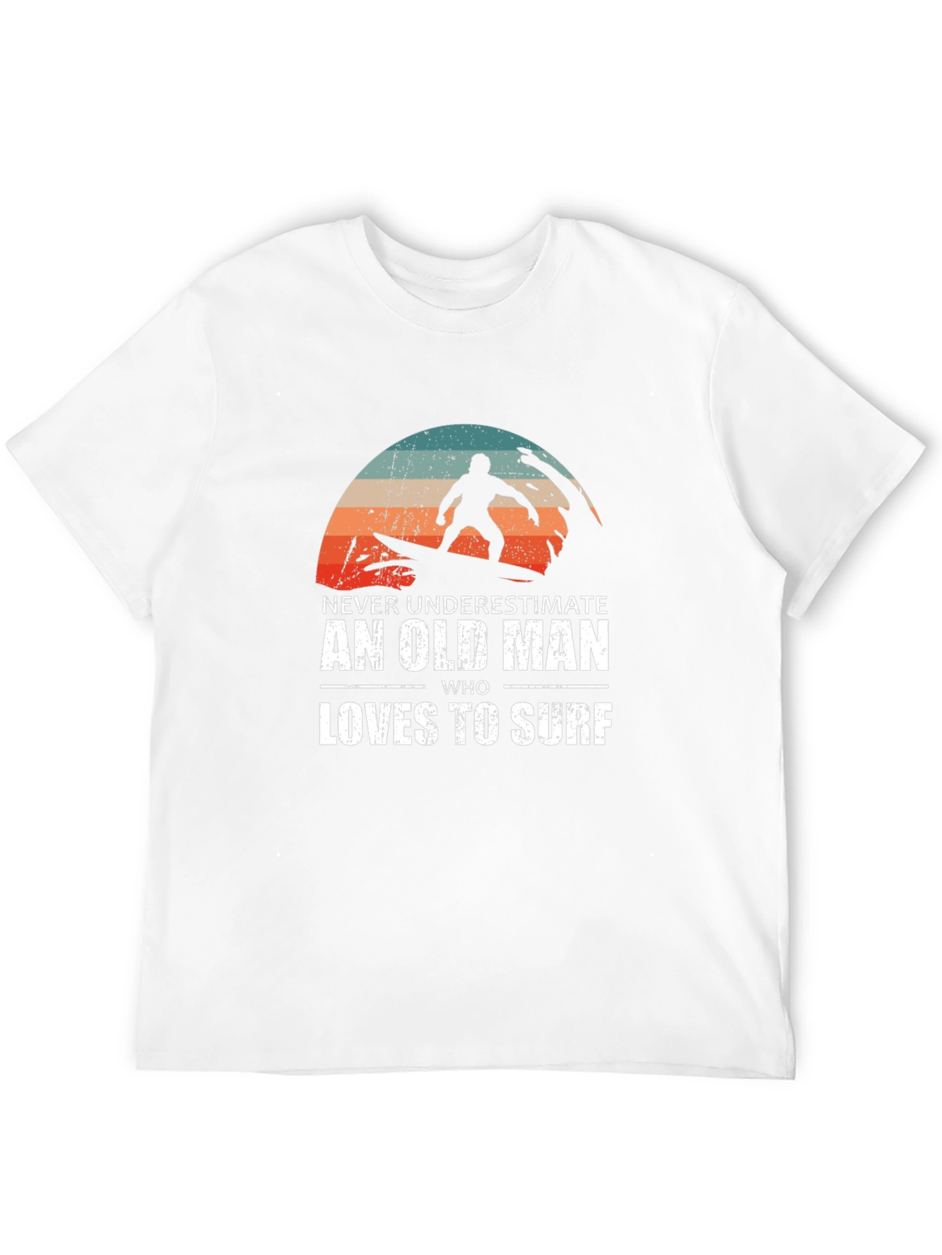 Old Man Surfer Graphic T-Shirt