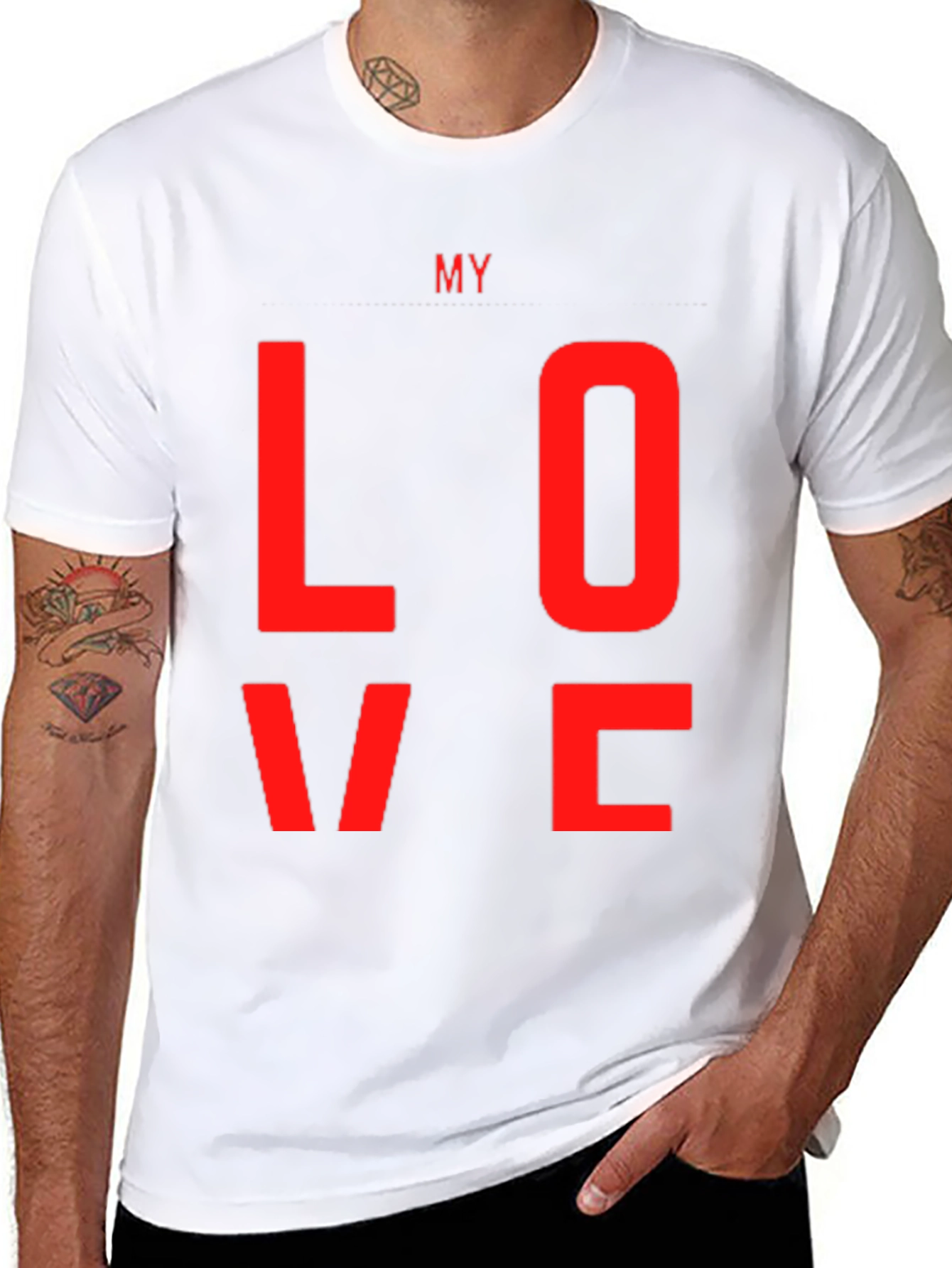 My Love Black Graphic Tee
