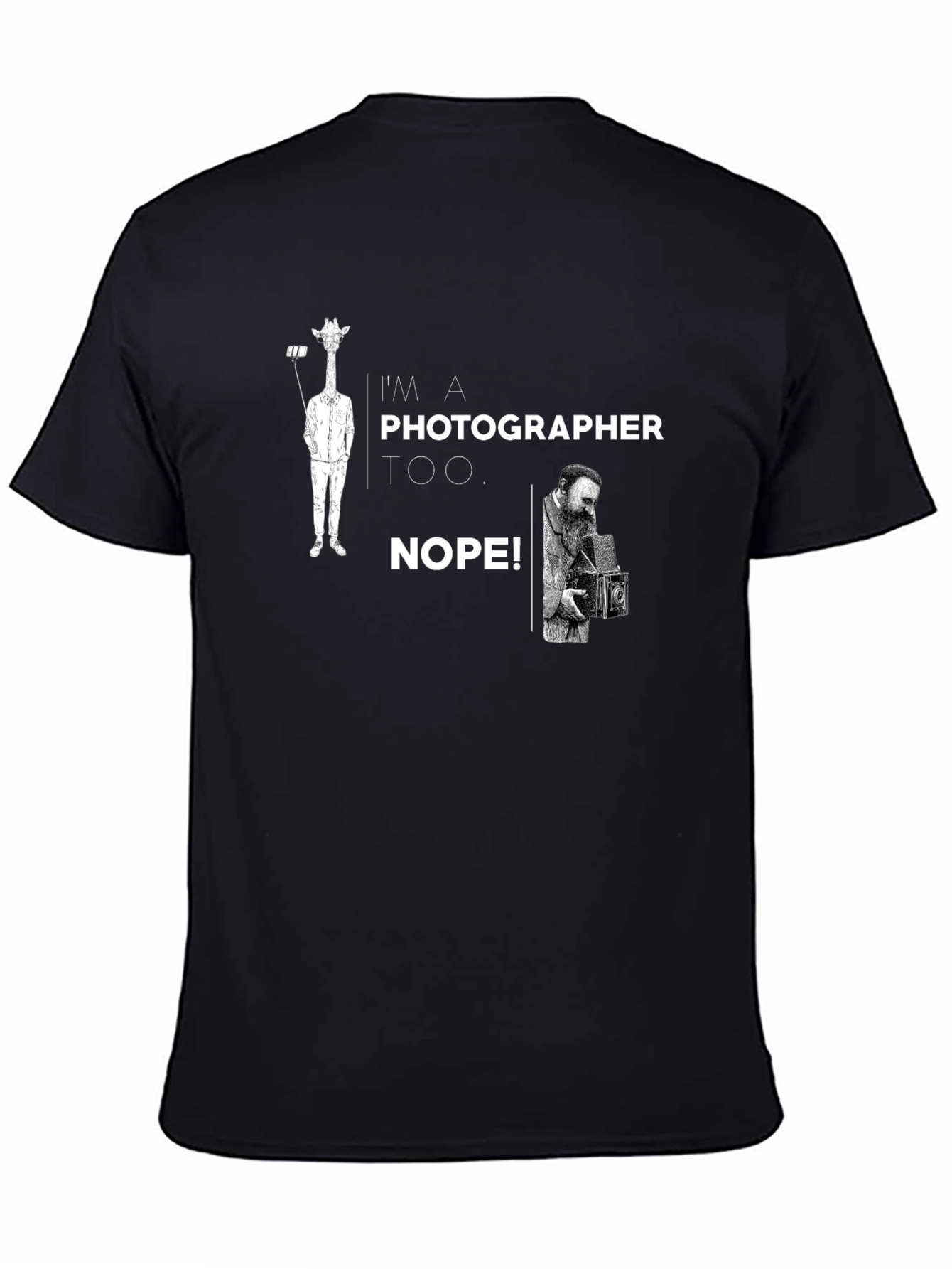 Photographer Humor Black Graphic T-Shirt