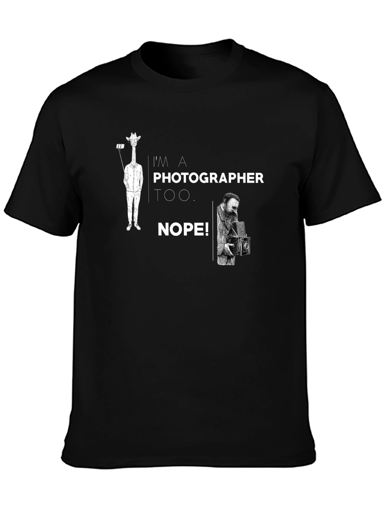 Photographer Humor Black Graphic T-Shirt