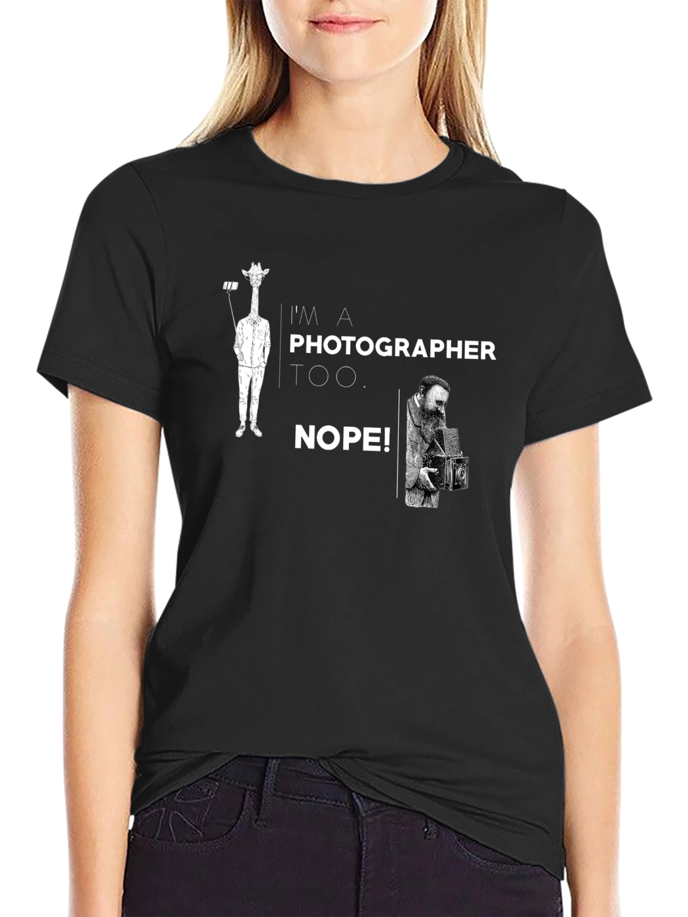 Photographer Humor Black Graphic T-Shirt