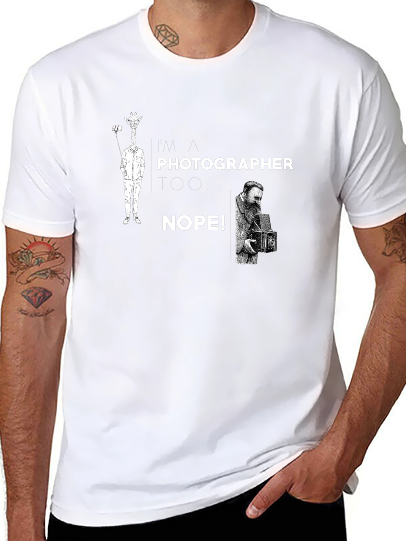 Photographer Humor Black Graphic T-Shirt