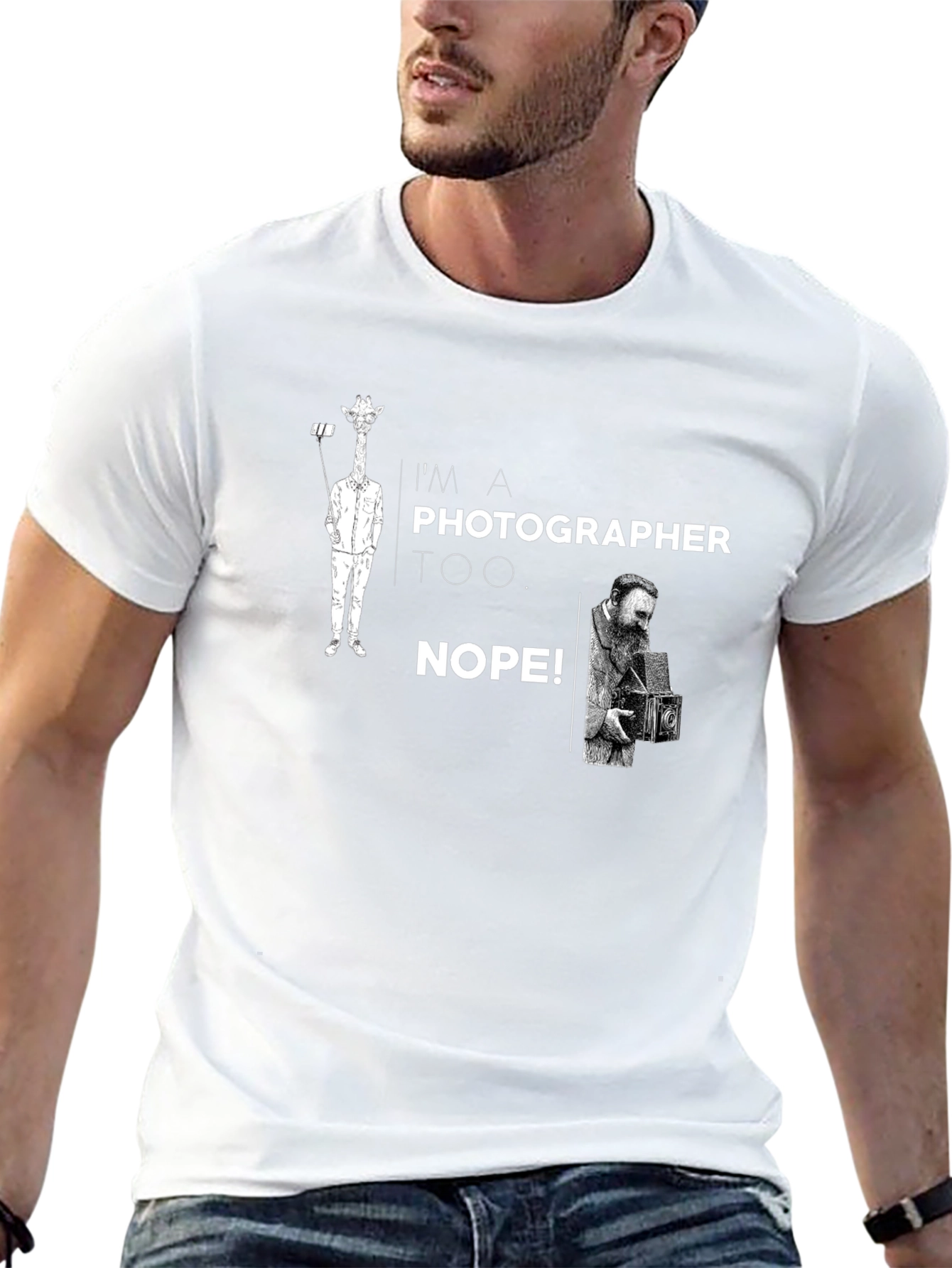 Photographer Humor Black Graphic T-Shirt