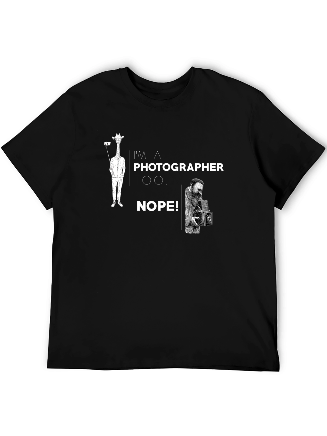 Photographer Humor Black Graphic T-Shirt