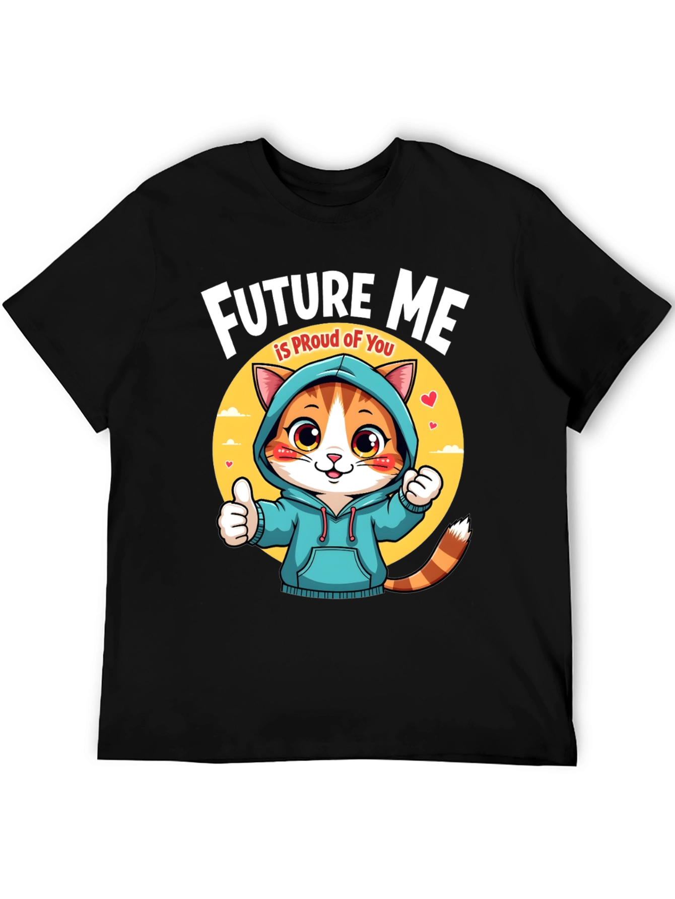 Future Me is Proud Cat Graphic T-Shirt