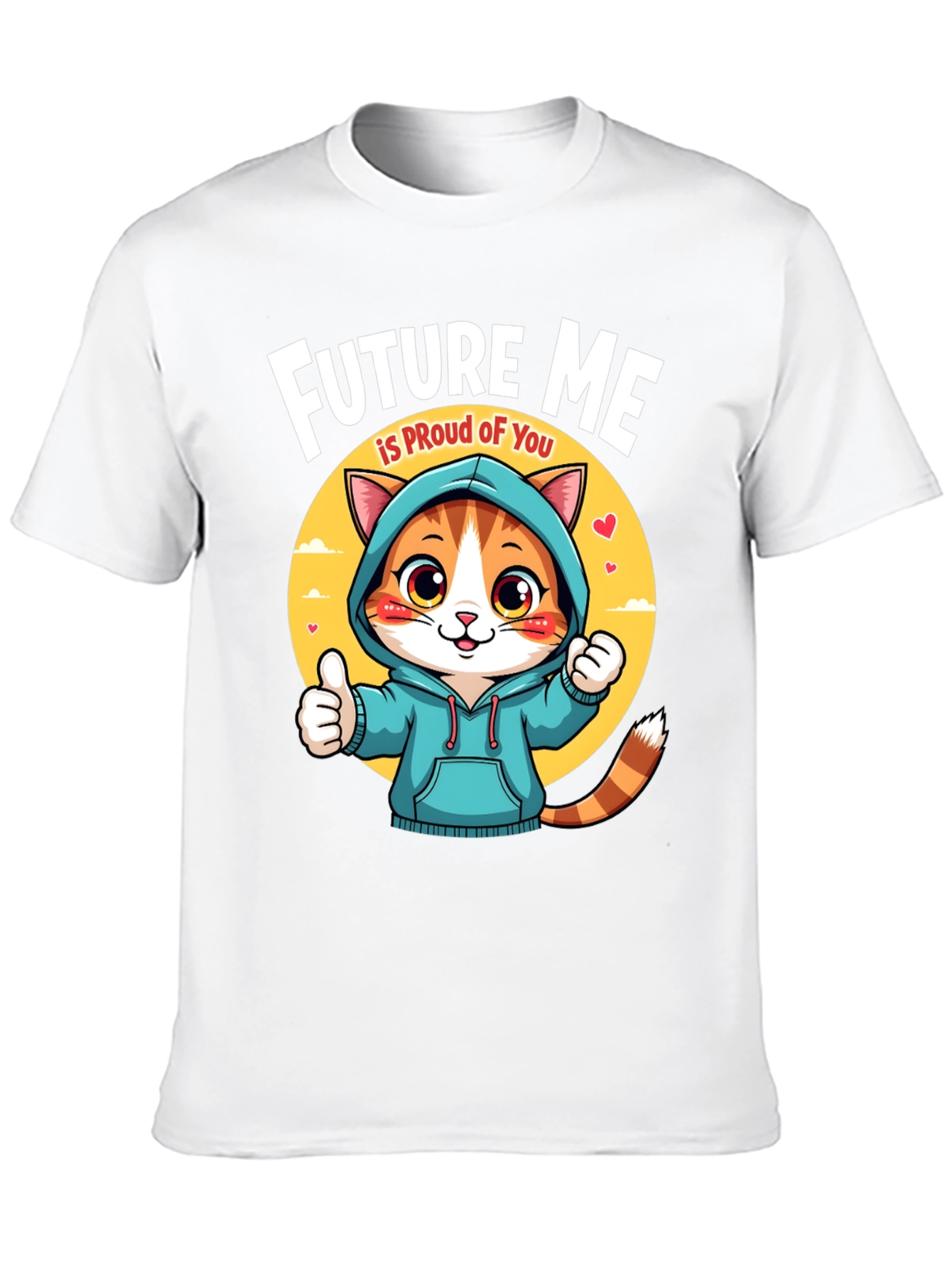 Future Me is Proud Cat Graphic T-Shirt