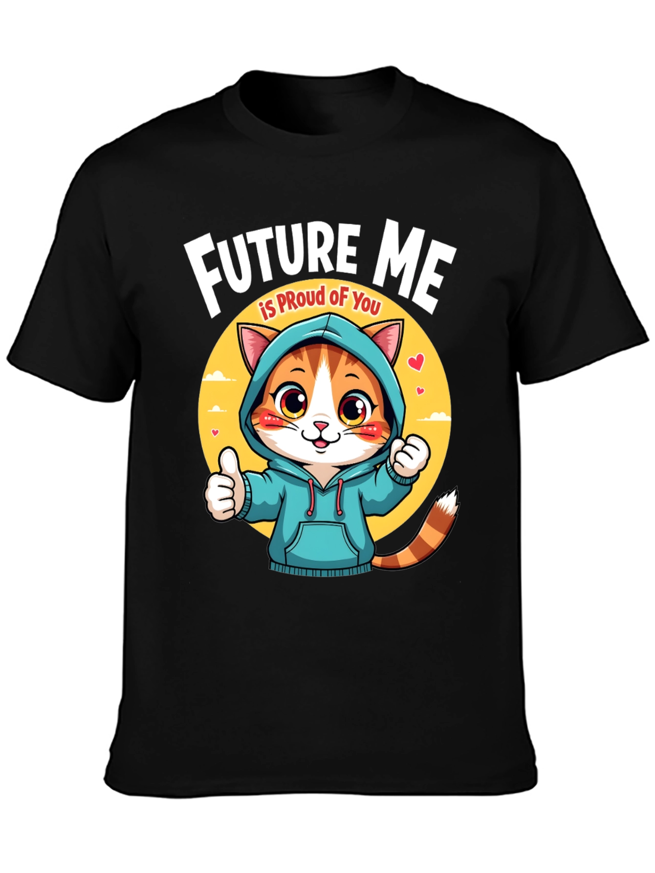 Future Me is Proud Cat Graphic T-Shirt