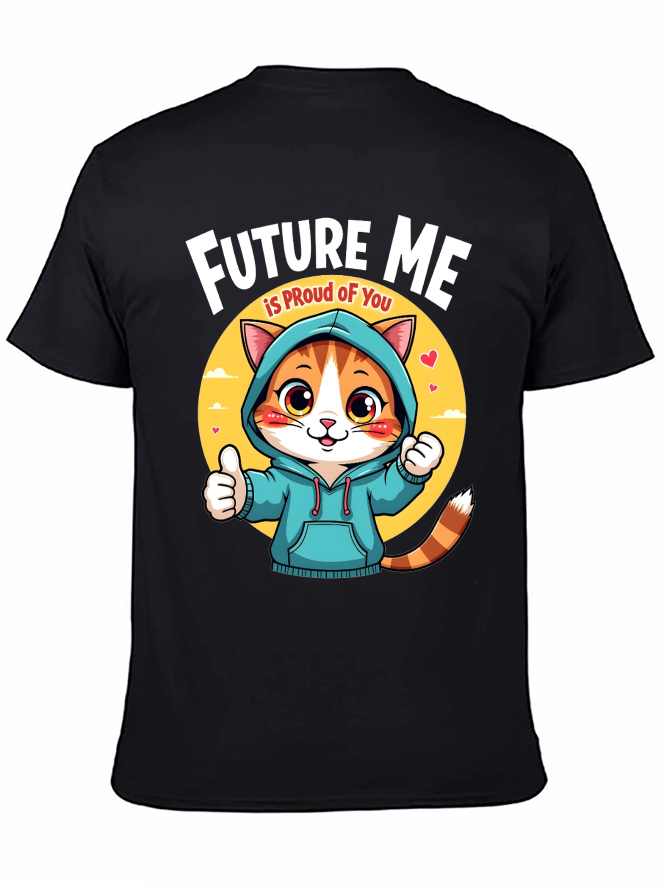 Future Me is Proud Cat Graphic T-Shirt
