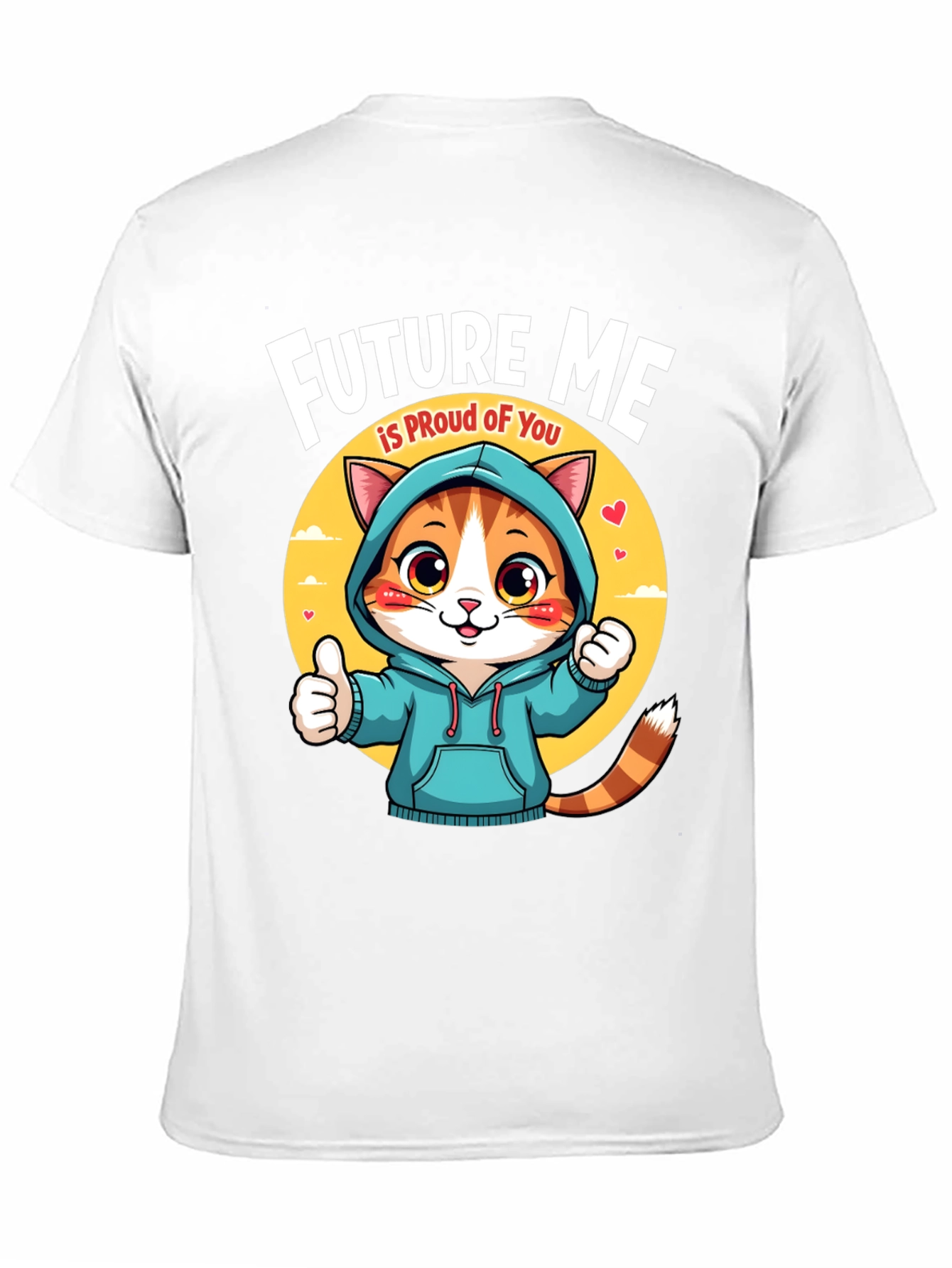 Future Me is Proud Cat Graphic T-Shirt