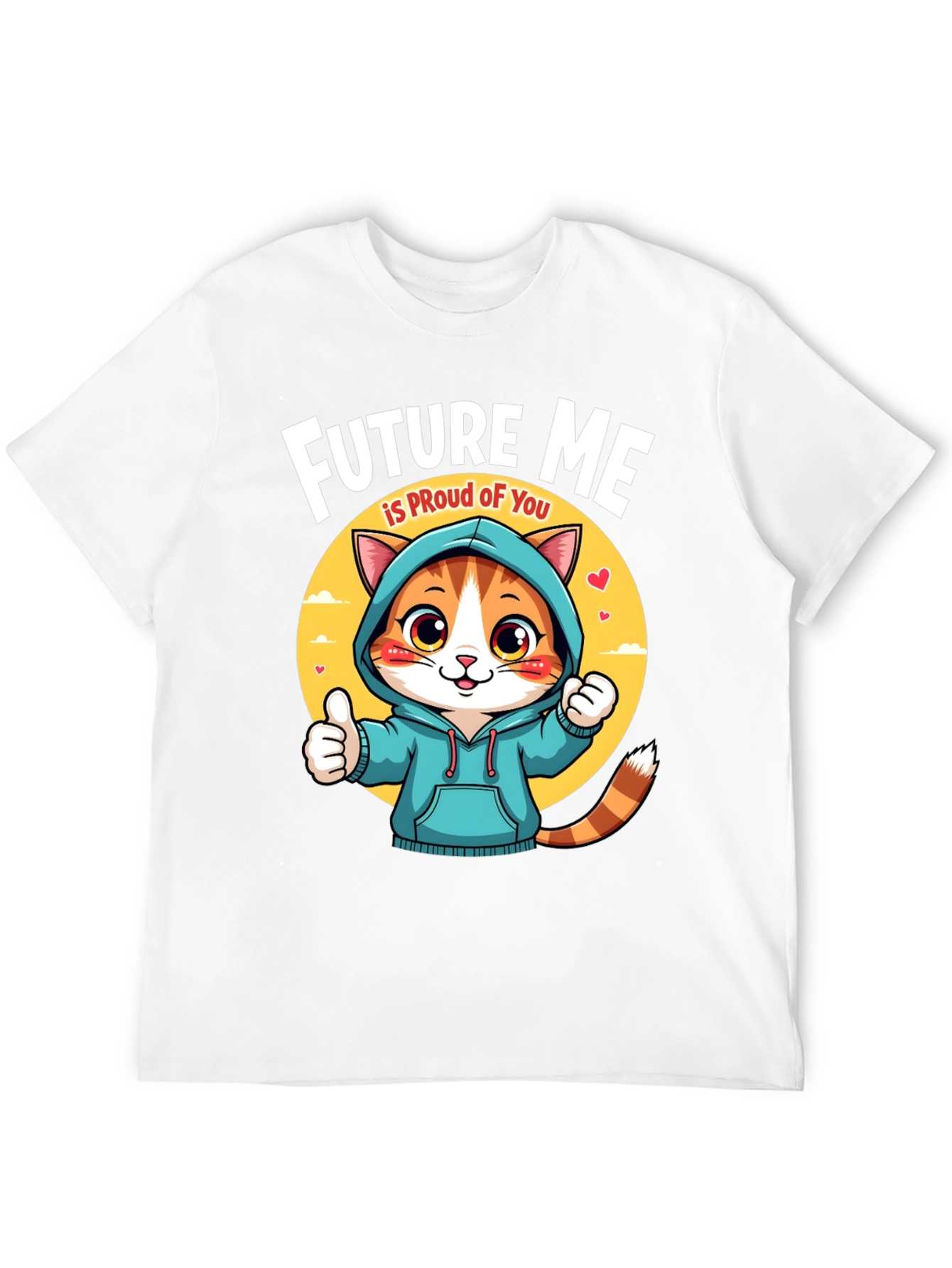 Future Me is Proud Cat Graphic T-Shirt