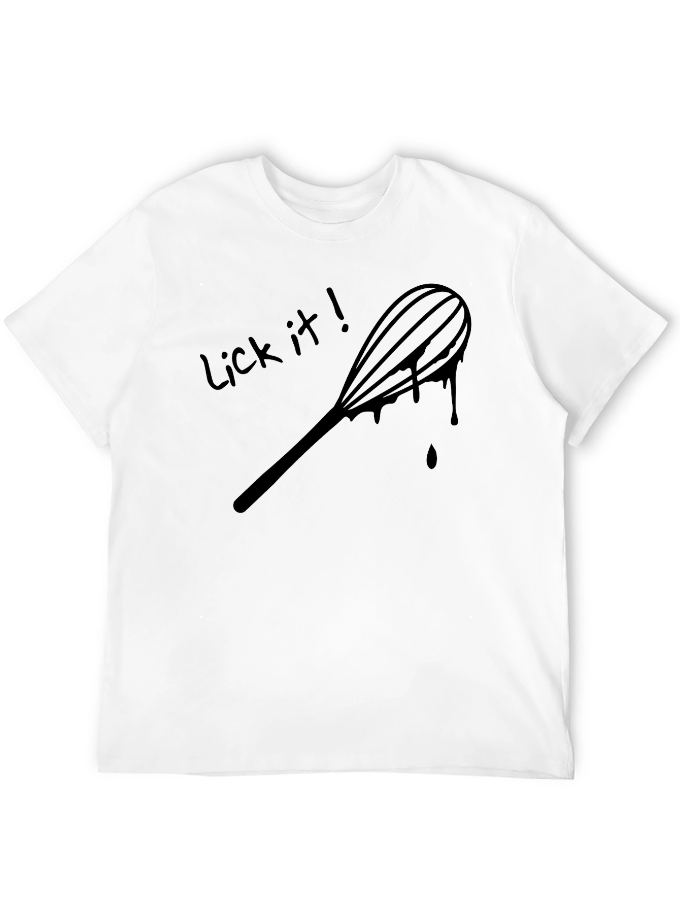 Lick It Whisk Graphic T-Shirt - Black Cotton Tee