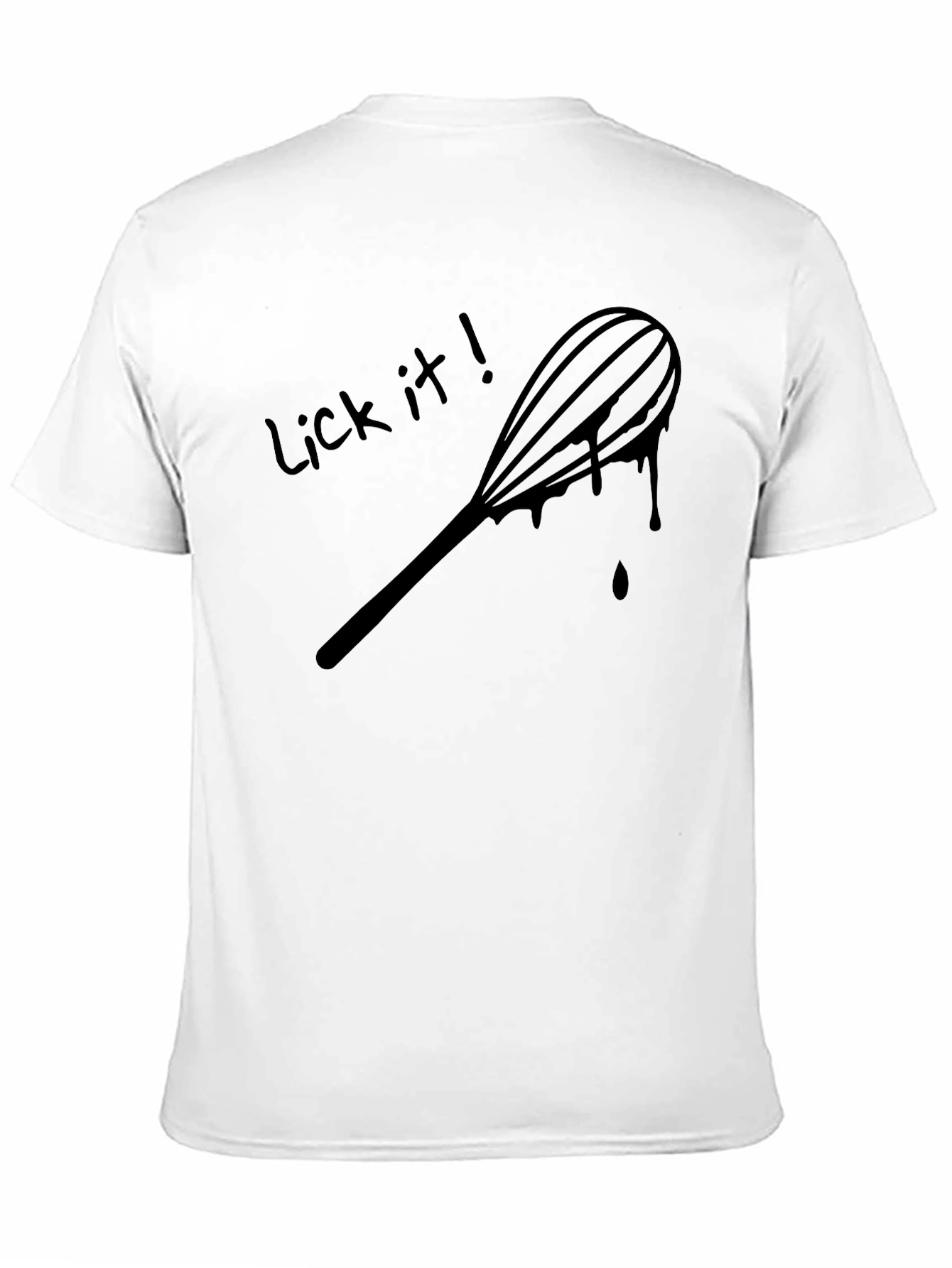 Lick It Whisk Graphic T-Shirt - Black Cotton Tee