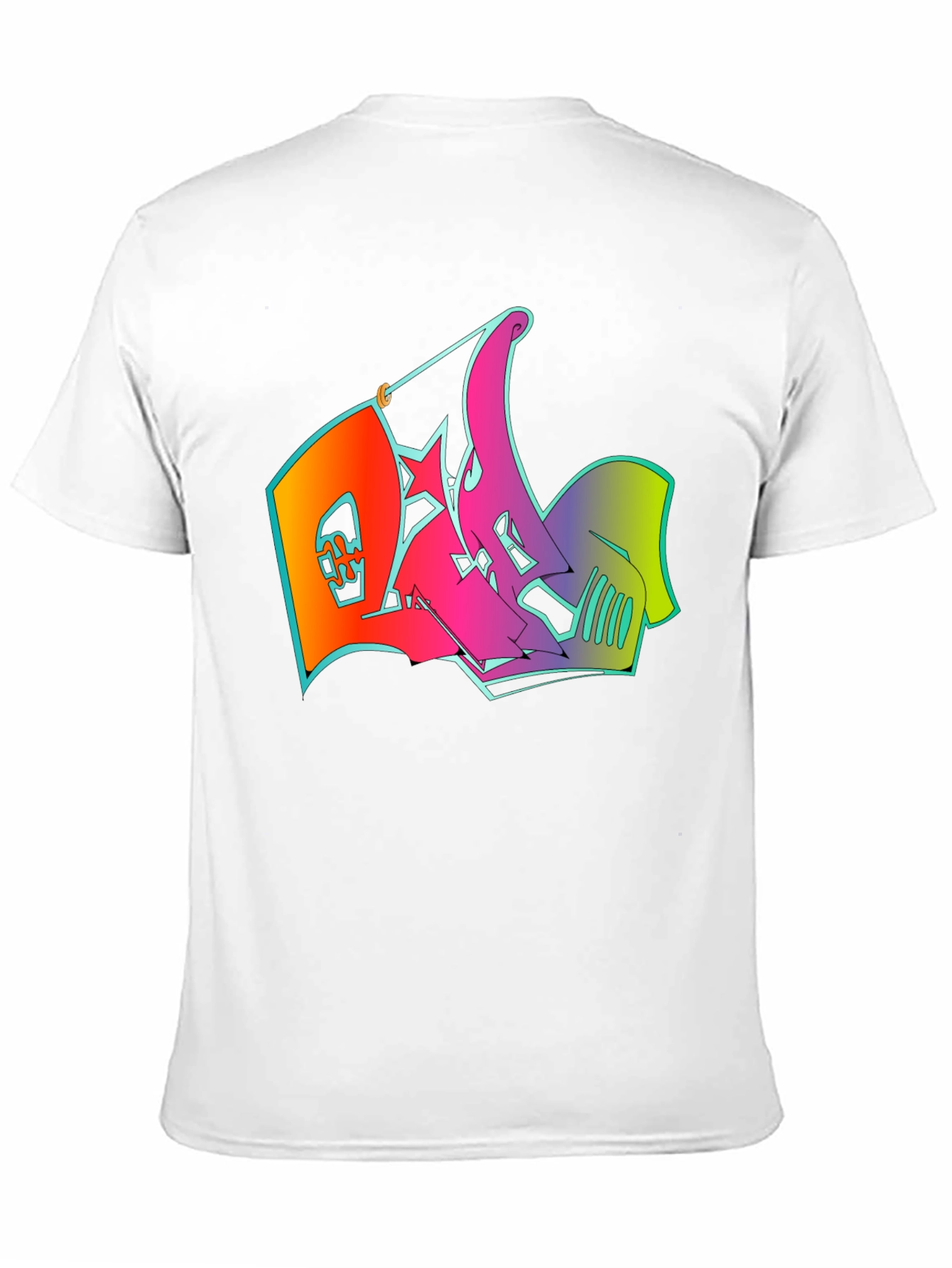 Graphic Print Mens T-Shirt - Graffiti Design