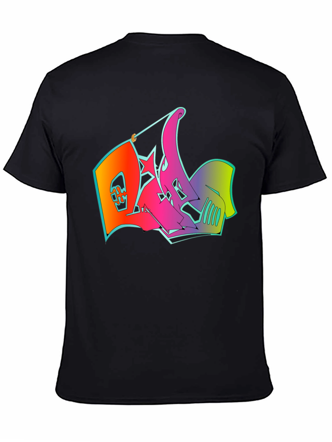Graphic Print Mens T-Shirt - Graffiti Design